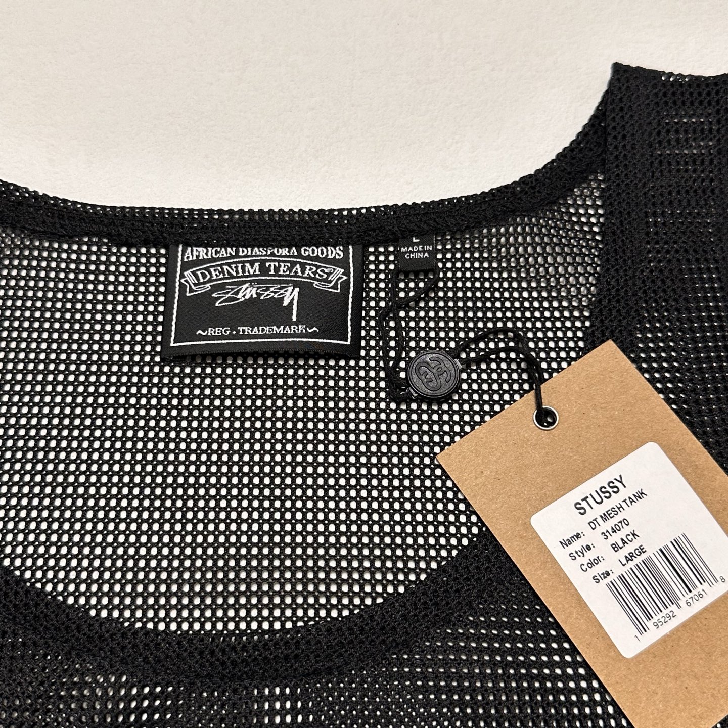Stussy X DENIM TEARS SS25 Mesh Tank - Black Floral Wreath Design 6 i1741575200636 3436 0 5