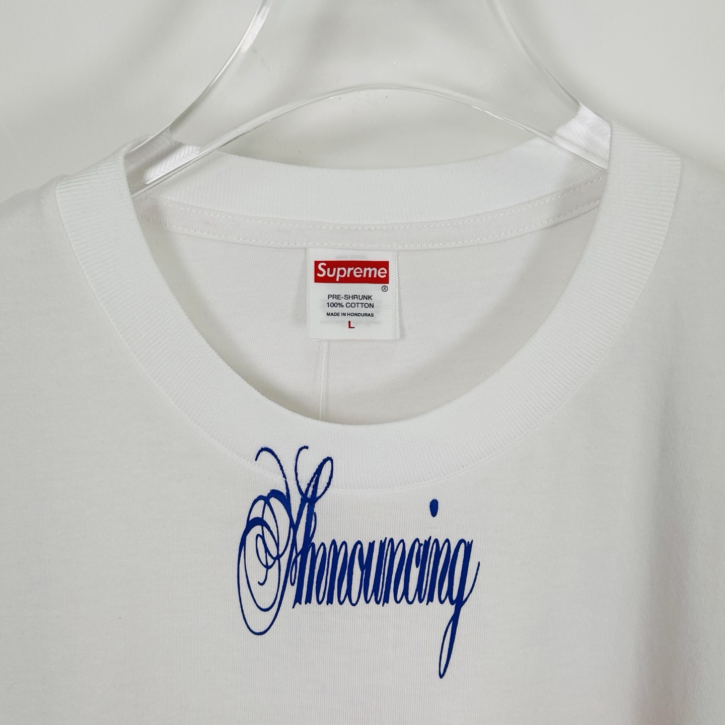Supreme SS25 Announcing Tee Red Heart T-Shirt - Crew Neck - Black/White 10 i1742534370494 6943 0 3