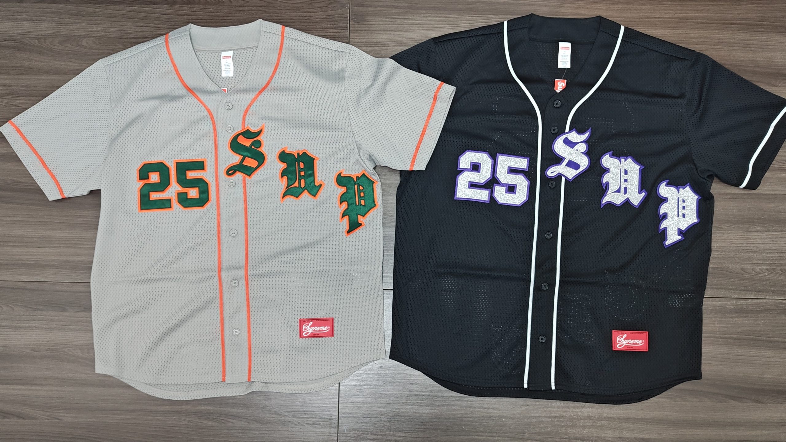 Supreme 25SS Old English Baseball Jersey Thick Mesh Fabric Comfortable Top 2 i1743484765701 6682 0 0