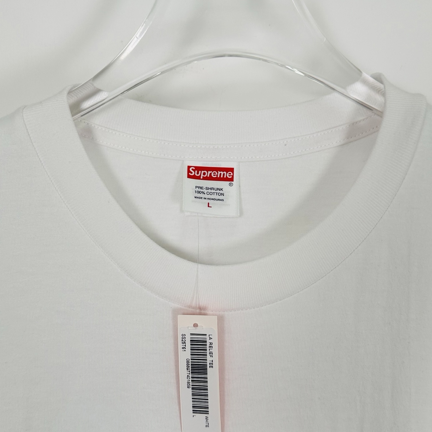 Supreme SS25 LA Wildfire Relief Box Logo Tee - White Short Sleeve T-Shirt 5 i1744438449091 5019 0 3
