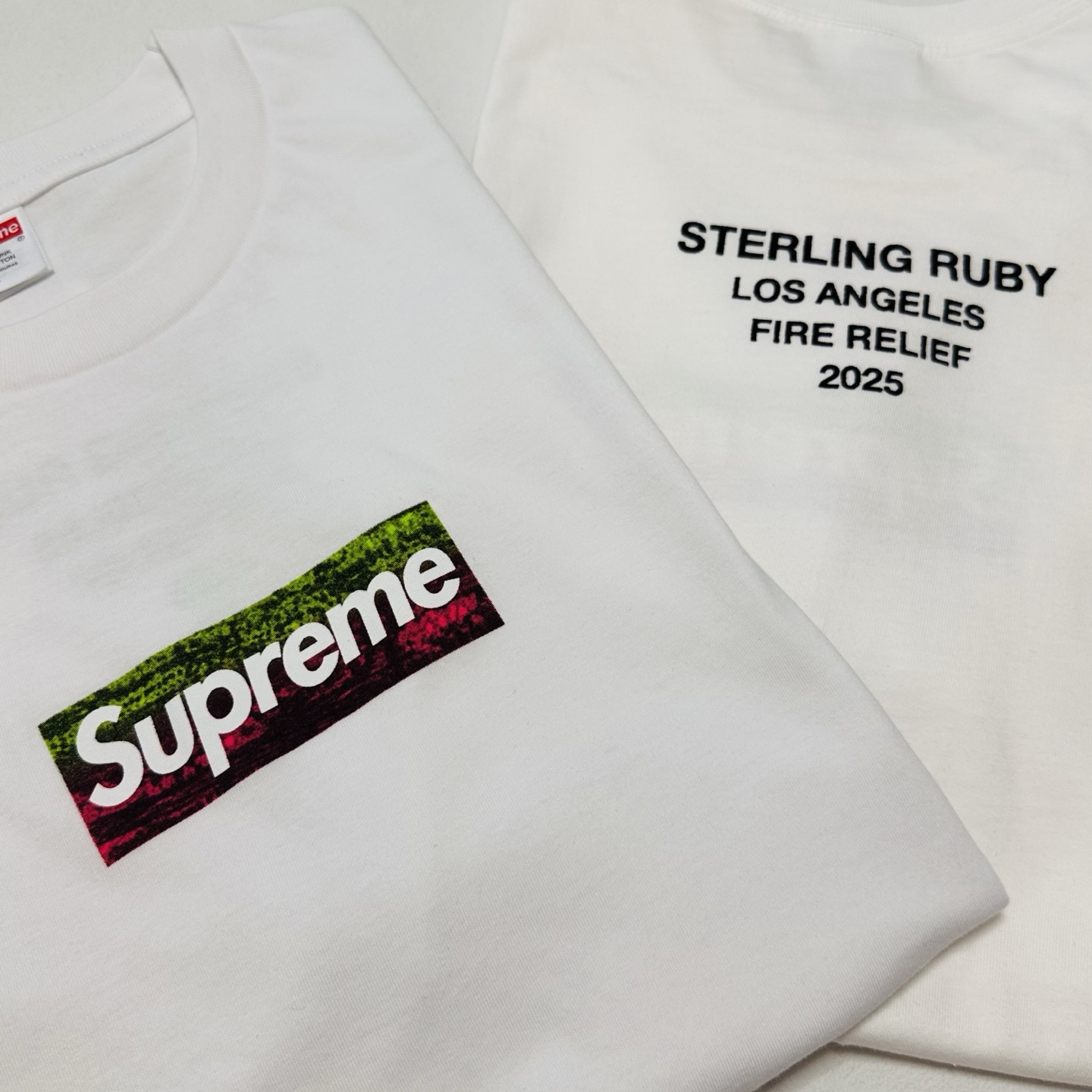 Supreme SS25 LA Relief Box Logo Tee - White Short Sleeve T-Shirt 3 i1744438502239 6785 0 1