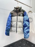 Kaws Clothing Coats & Jackets Down Jacket Blue Green Grey Unisex Winter Collection