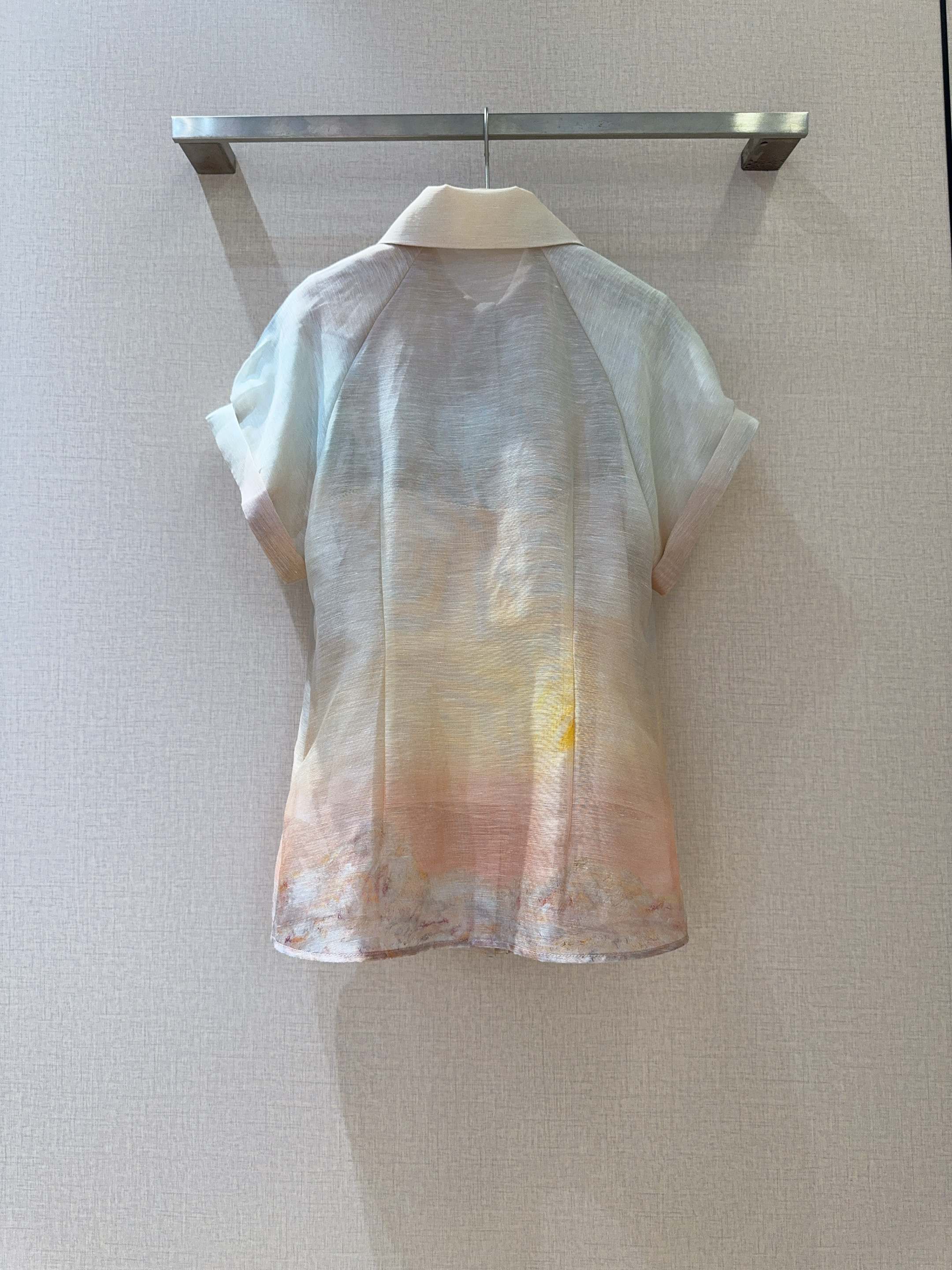 ZIMMERMANN Tweedy-style pomegranate-colored shirt for women with elegant details, available in sizes S, M, L, XL. - 图片 5