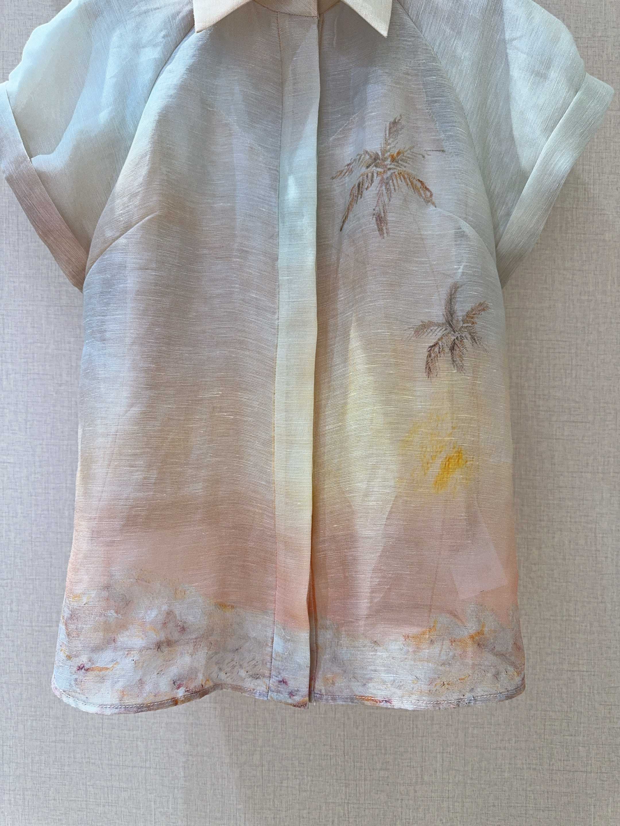 ZIMMERMANN Tweedy-style pomegranate-colored shirt for women with elegant details, available in sizes S, M, L, XL. - 图片 4