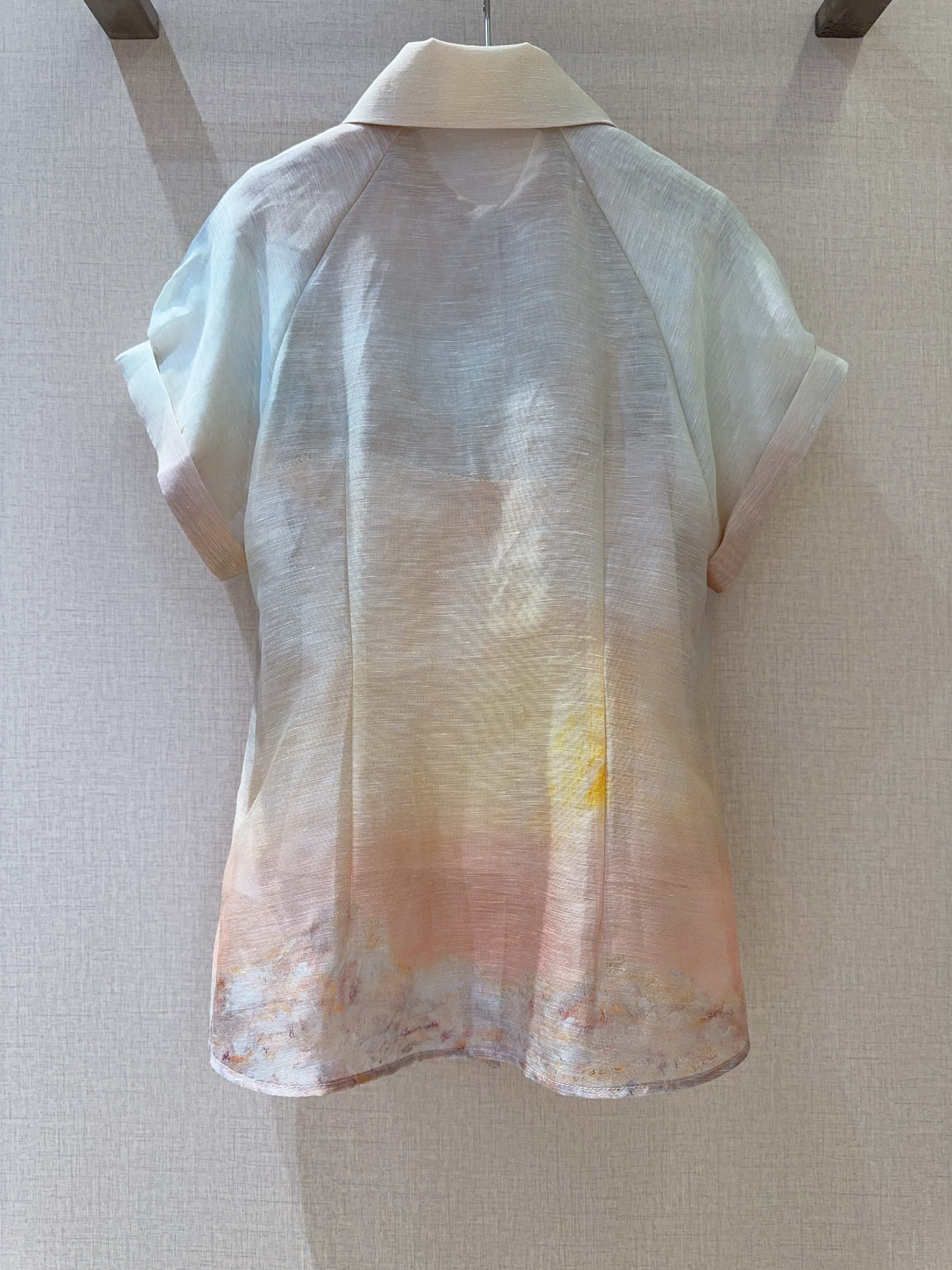 ZIMMERMANN Tweedy-style pomegranate-colored shirt for women with elegant details, available in sizes S, M, L, XL. - 图片 6