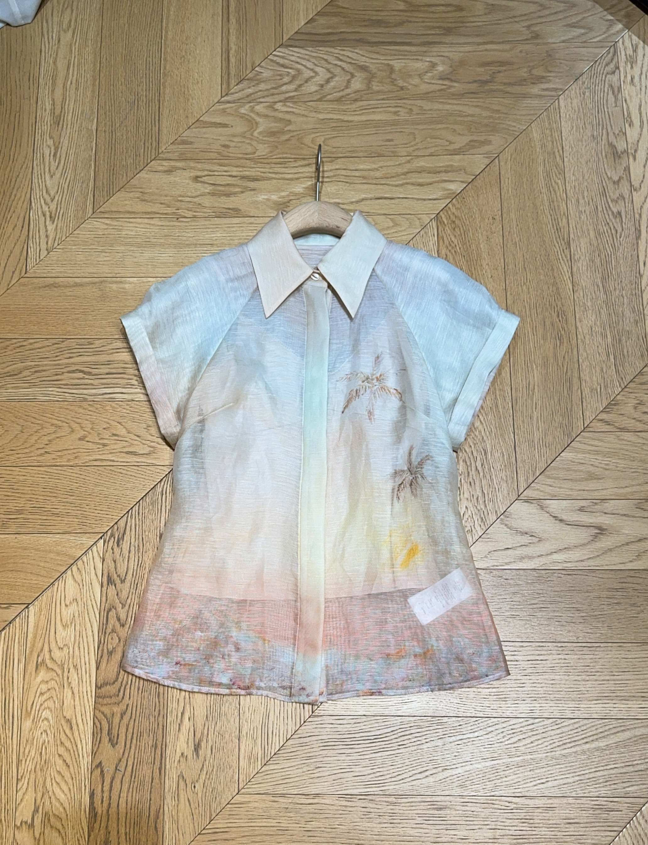 ZIMMERMANN Tweedy-style pomegranate-colored shirt for women with elegant details, available in sizes S, M, L, XL. - 图片 8