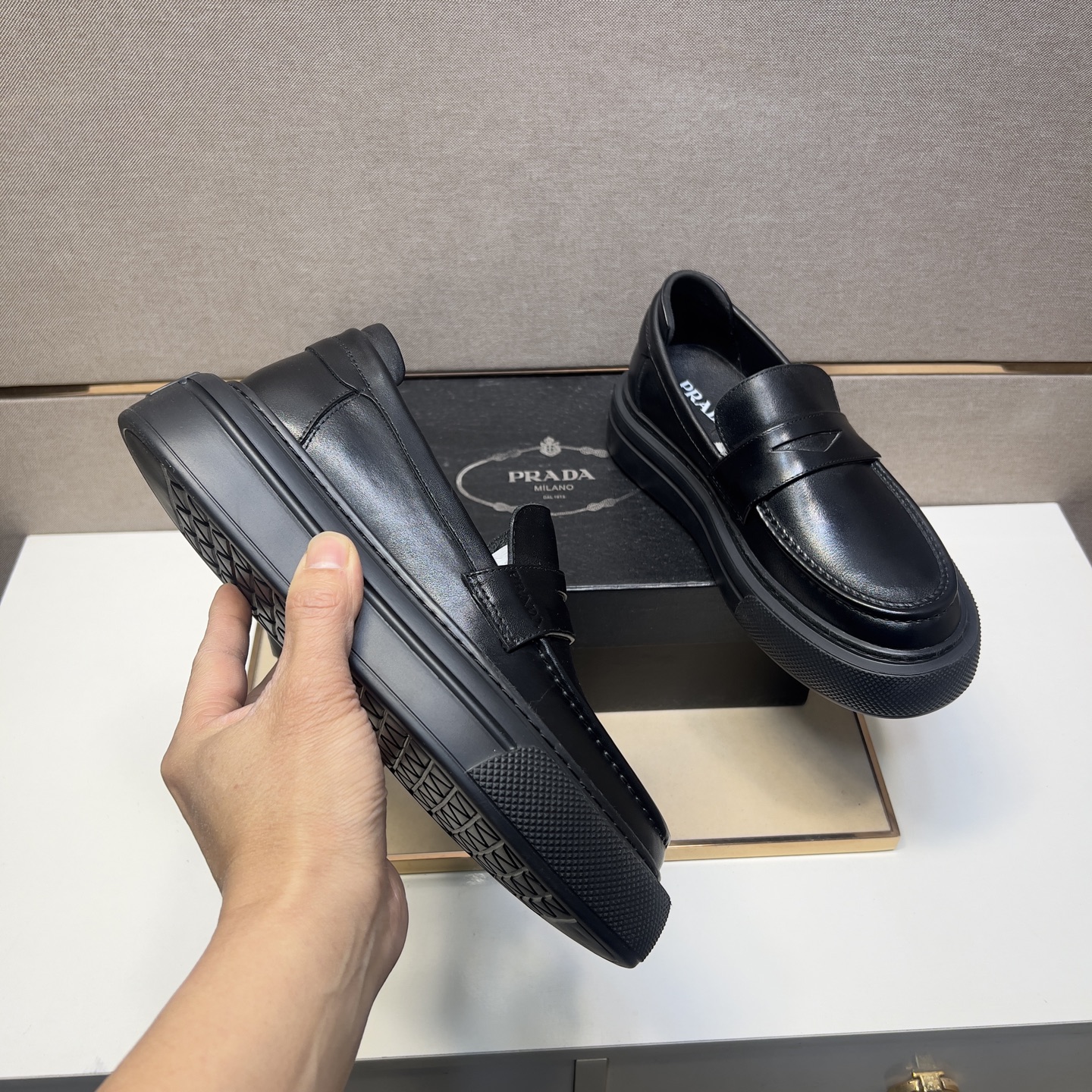 Prada Men's Leather Loafers - Stylish, Comfortable, Durable, Sizes 38-44 8 i1742575754859 6454 0 6