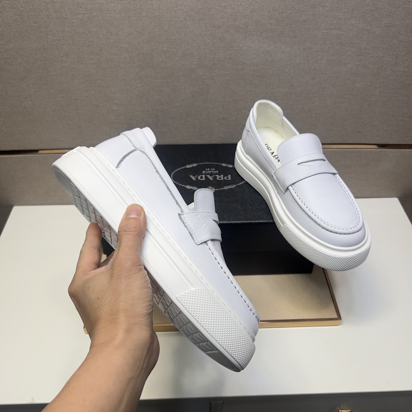 Prada Men's Leather Loafers - Comfortable, Breathable, and Durable Design 8 i1742575860366 6305 0 6