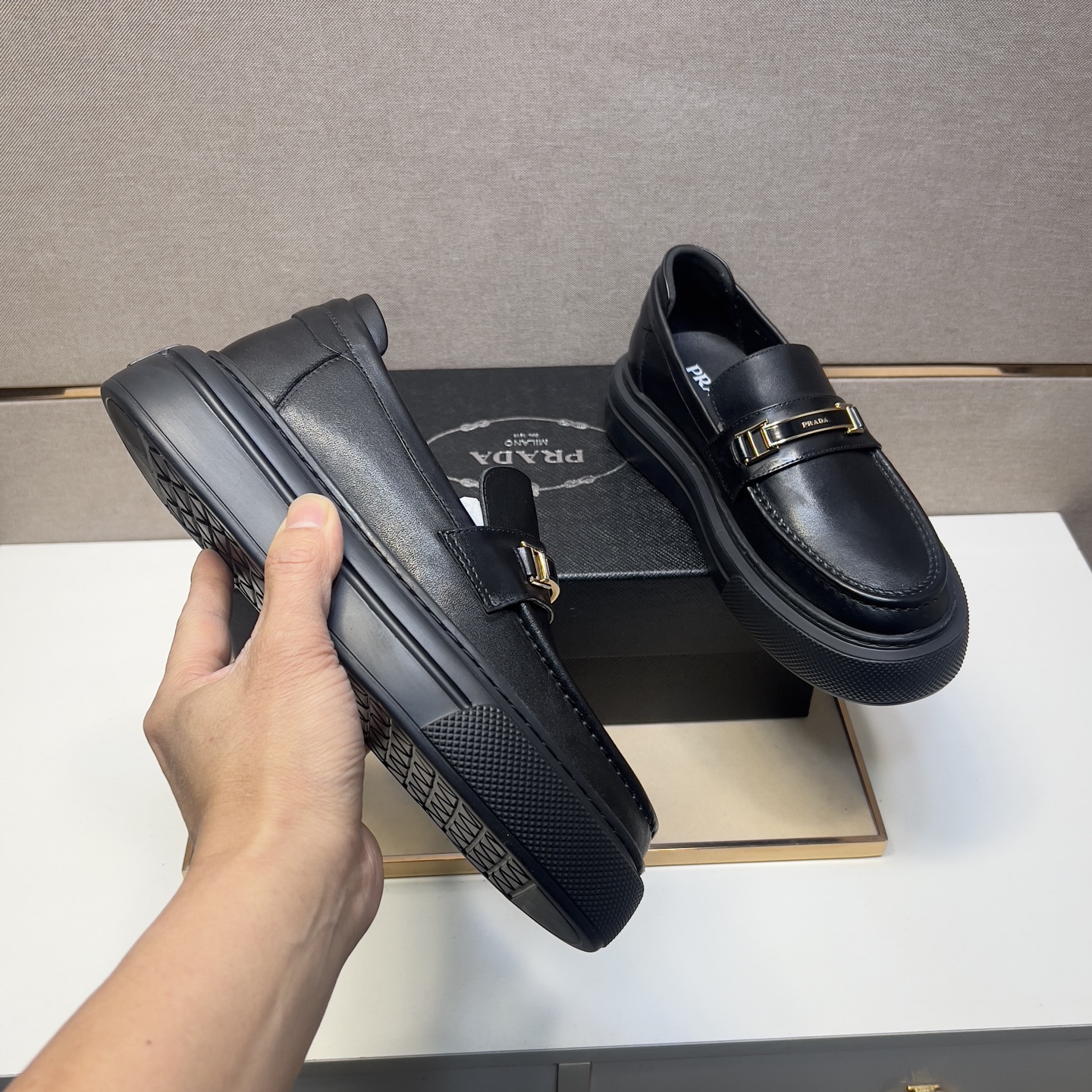 Prada Men's Leather Loafers - Comfortable & Breathable, Sizes 38-44 8 i1742575926084 8074 0 6