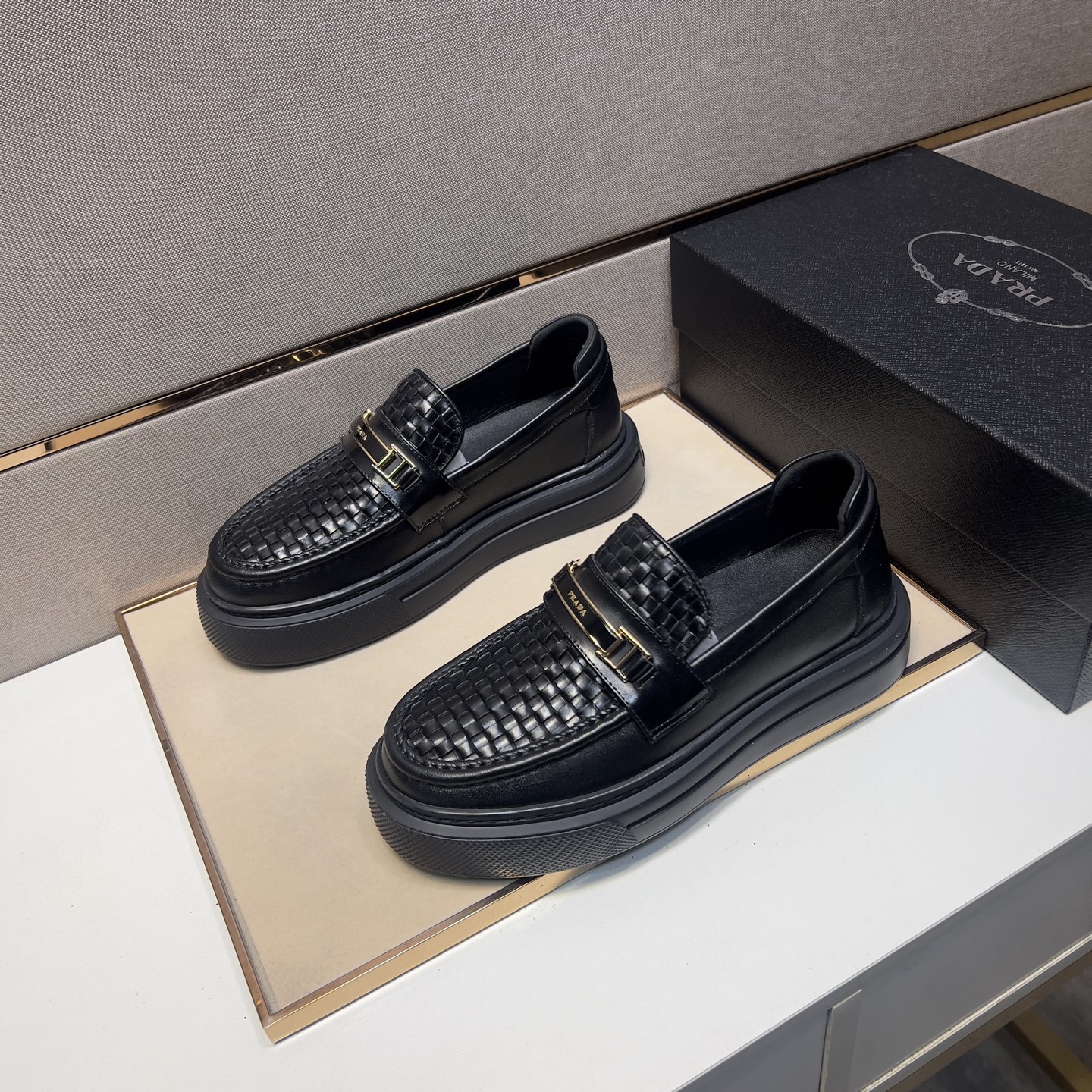 Prada Men's Leather Loafers - Comfortable, Breathable & Durable Design 3 i1742575984348 8237 0 1