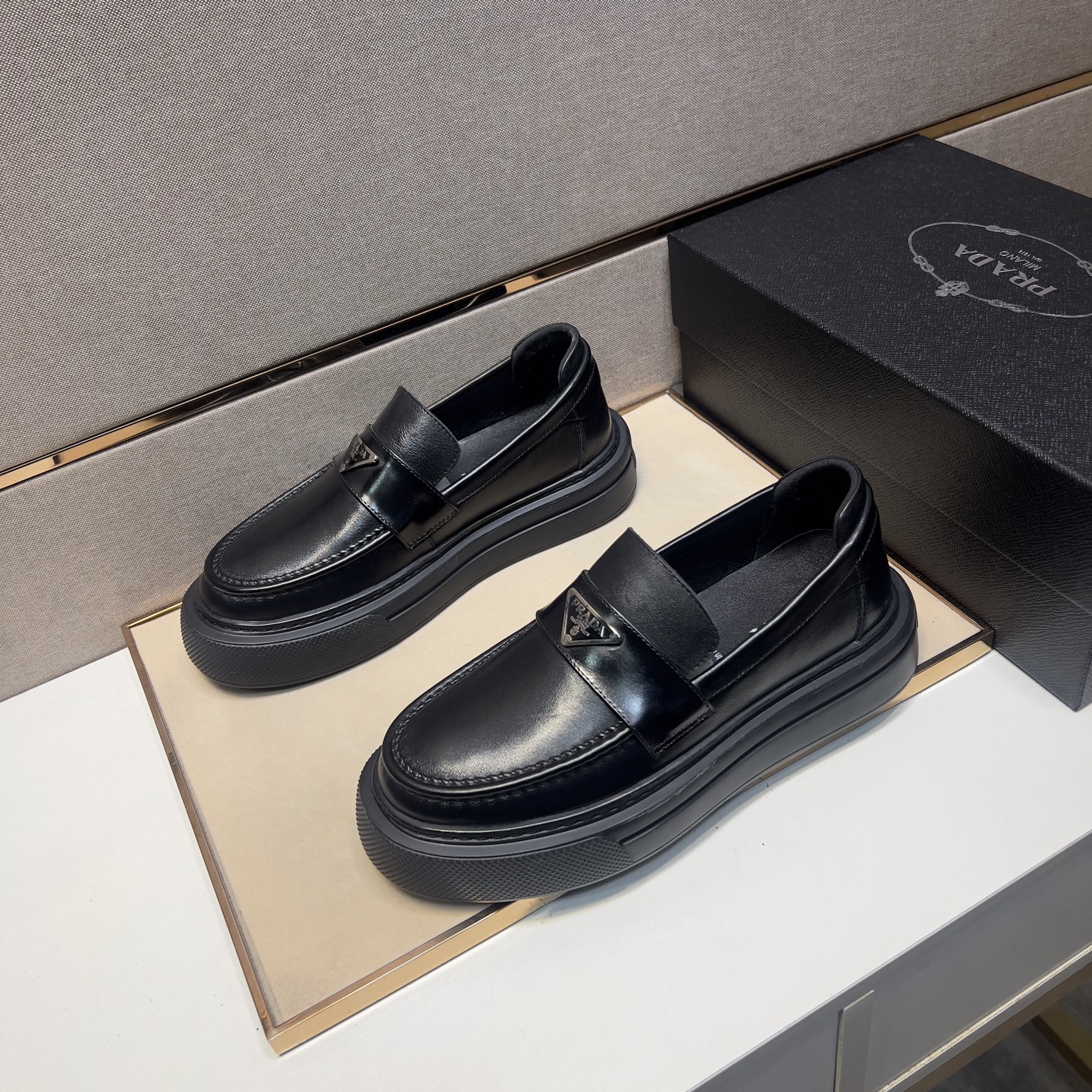 Prada Men's Leather Loafers Comfortable Classic Platform Loafers Size 38-44 3 i1742576009754 1862 0 1
