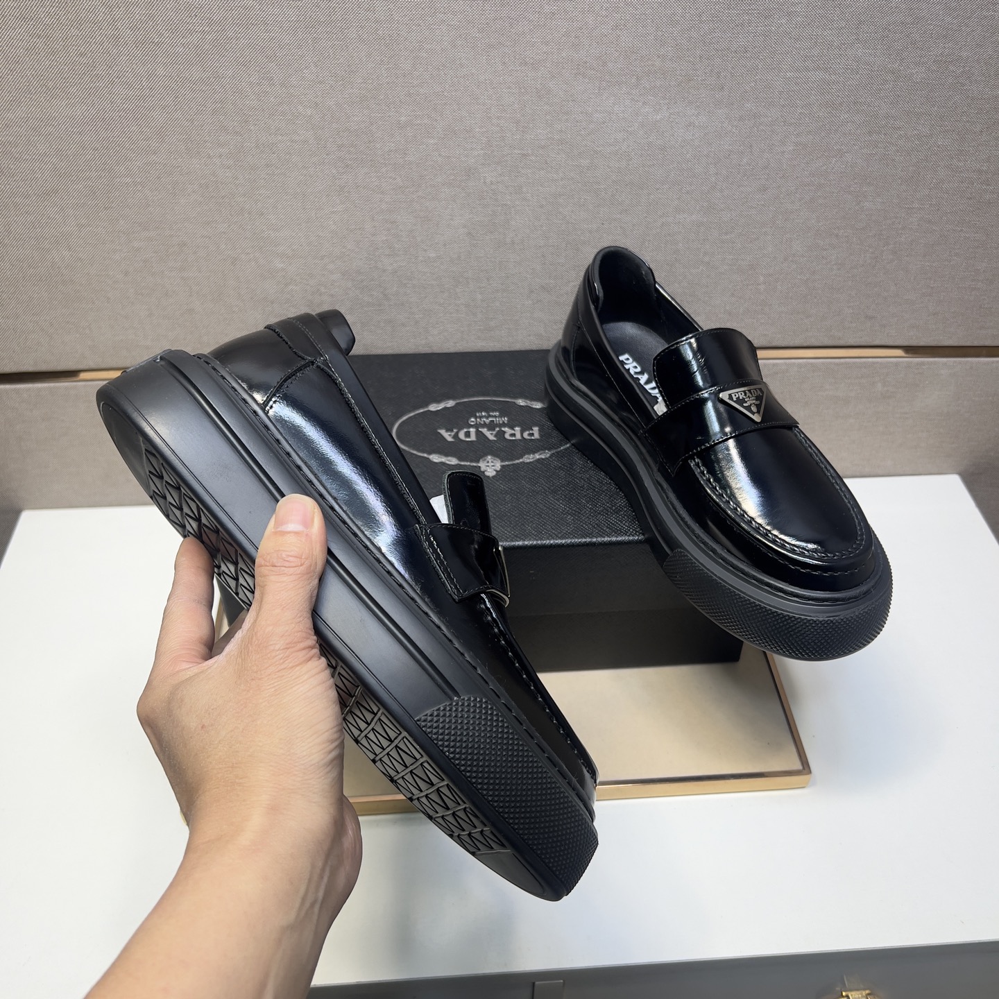 Prada Men's Leather Loafers with Chunky Sole - Stylish & Comfortable 8 i1742576033988 7121 0 6