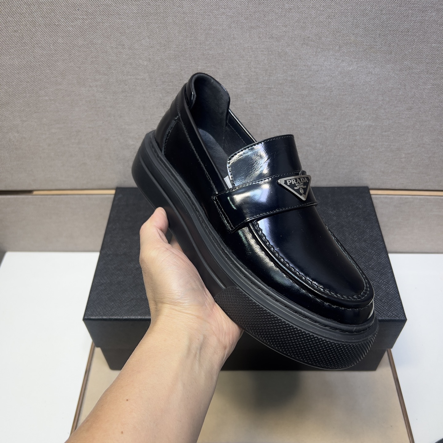 Prada Men's Leather Loafers with Chunky Sole - Stylish & Comfortable 7 i1742576034006 5034 0 5
