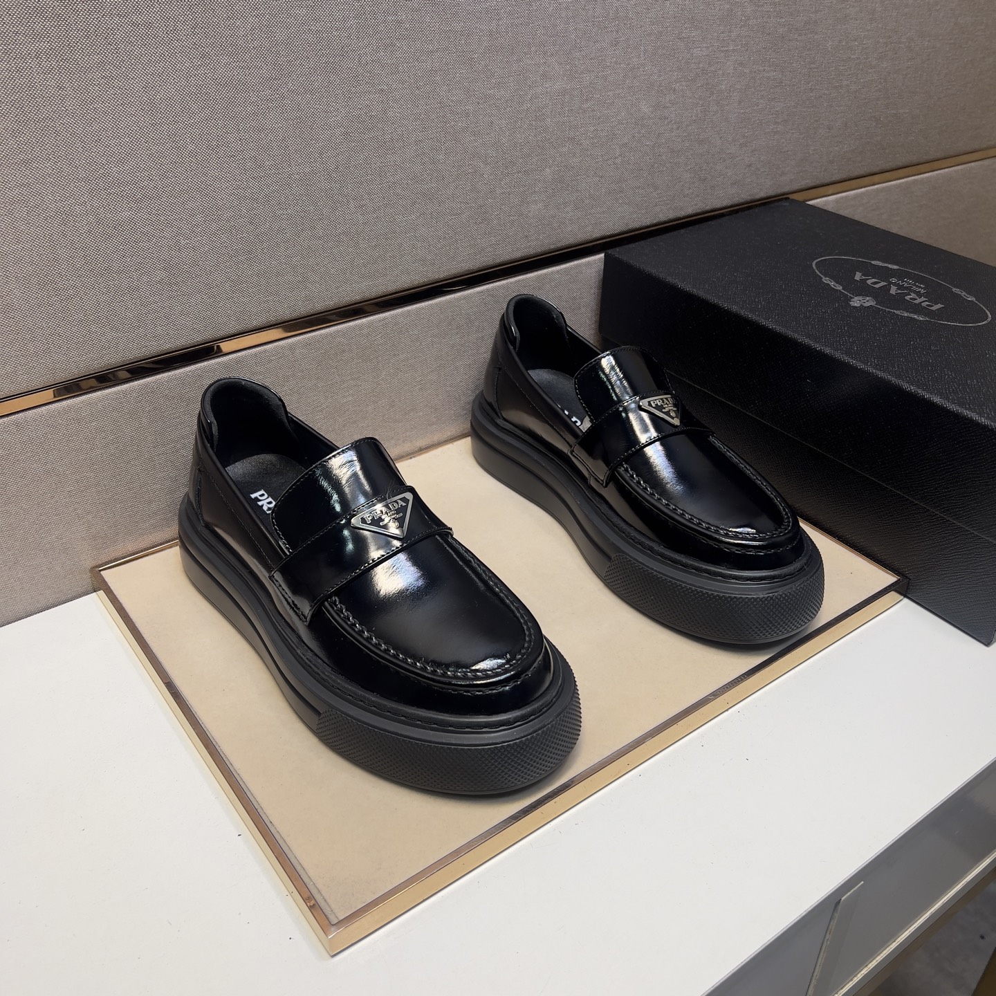 Prada Men's Leather Loafers with Chunky Sole - Stylish & Comfortable 2 i1742576034189 4167 0 0