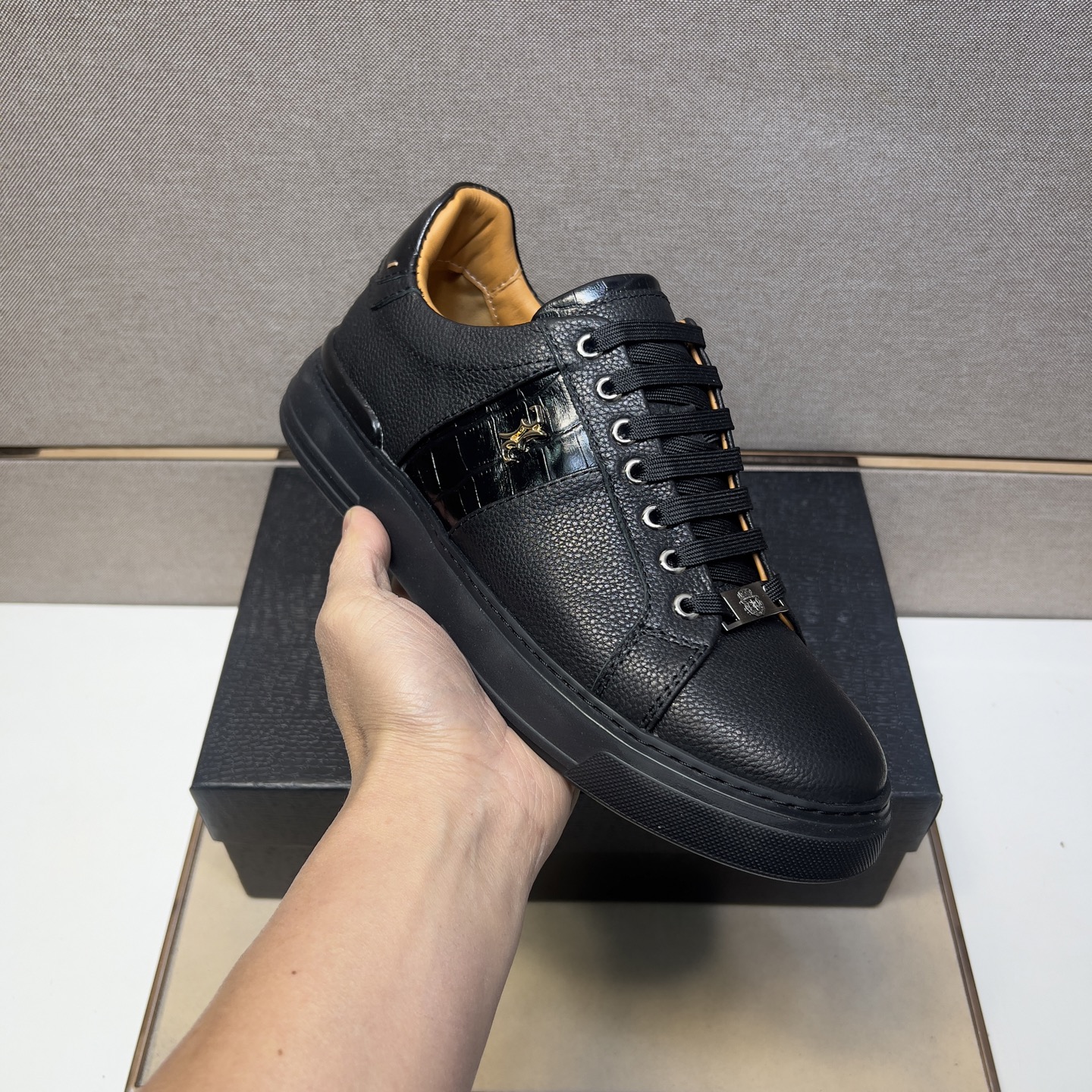 Men's Leather Casual Sneakers, Comfortable & Breathable, Sizes 39-44 7 i1742661054620 4267 0 5
