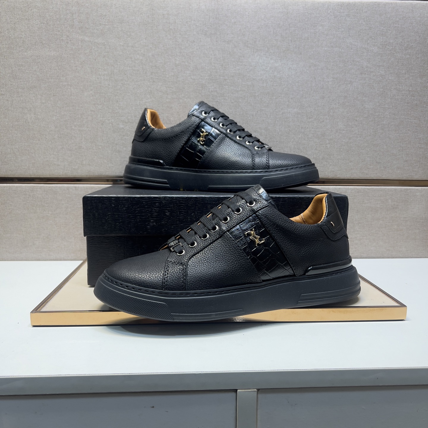Men's Leather Casual Sneakers, Comfortable & Breathable, Sizes 39-44 6 i1742661055450 569 0 4