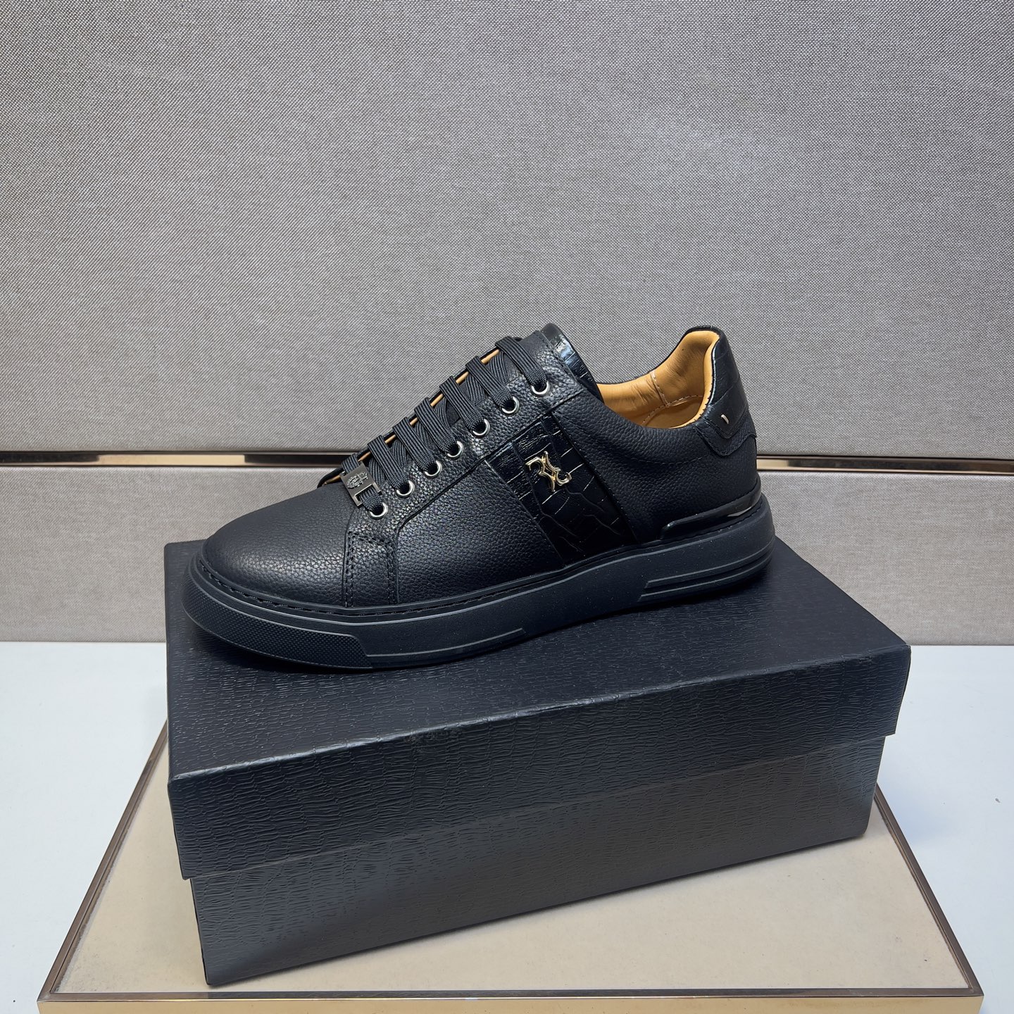 Men's Leather Casual Sneakers, Comfortable & Breathable, Sizes 39-44 5 i1742661055527 4277 0 3