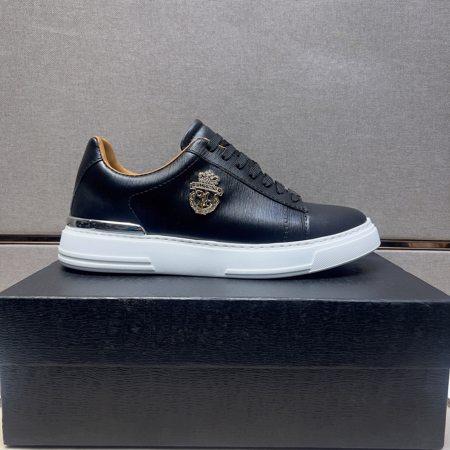 Billionaire Leather Sneakers for Men, Lace-Up Style in Black, Sizes 39-44 4 i1742661121922 9356 0 2