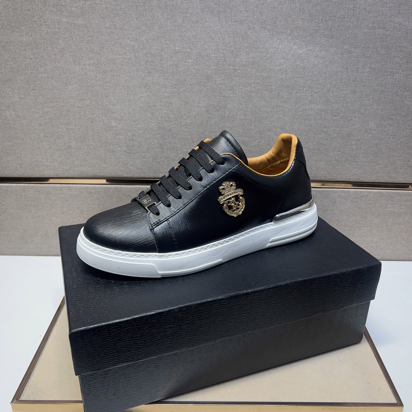 Billionaire Leather Sneakers for Men, Lace-Up Style in Black, Sizes 39-44 5 i1742661121949 5354 0 3