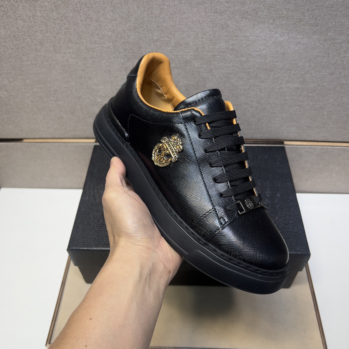 Billionaire Leather Lace-Up Sneakers, Comfortable & Breathable, Sizes 39-44 7 i1742661135312 1700 0 5