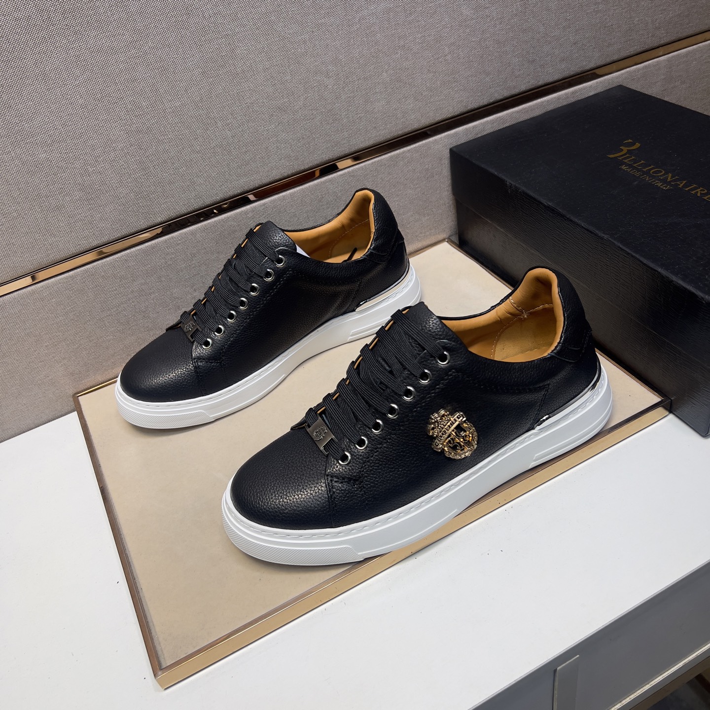 Billionaire Leather Sneakers for Men - Comfortable & Durable, Sizes 39-44 3 i1742661201238 8332 0 1