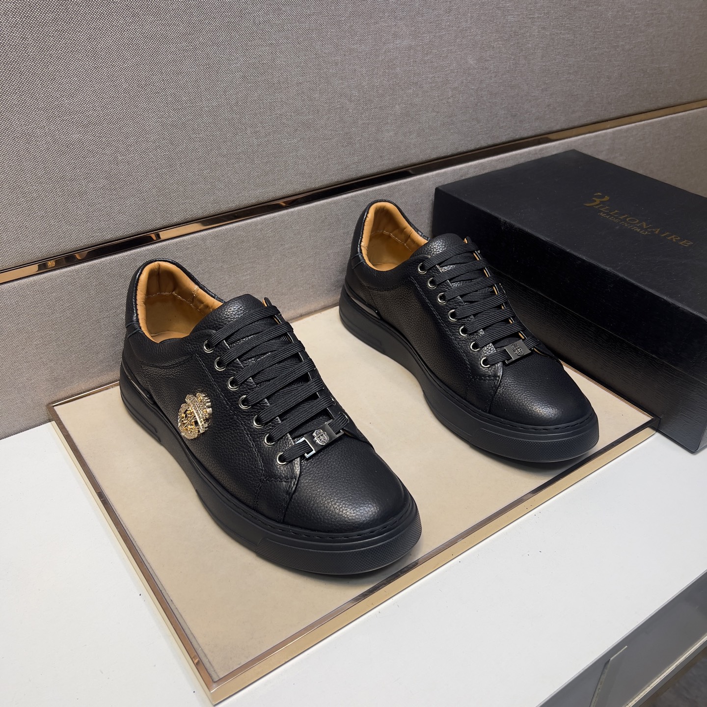 Billionaire 2025 Leather Sneakers for Men - Sizes 39-44 1 Billionaire 2025 Leather Sneakers for Men - Sizes 39-44