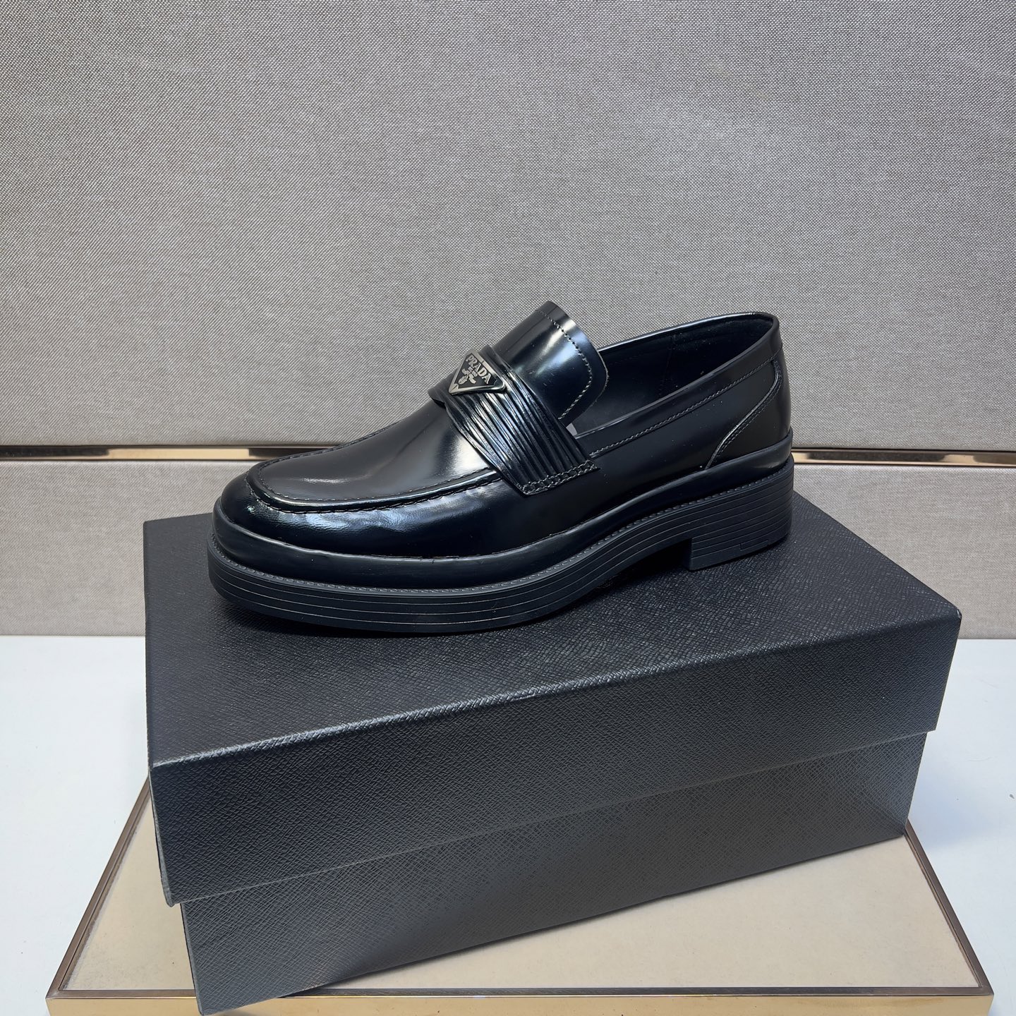 Prada Men's Black Leather Loafers, Sizes 38-44, Comfortable and Breathable 5 i1742749380675 6818 0 3