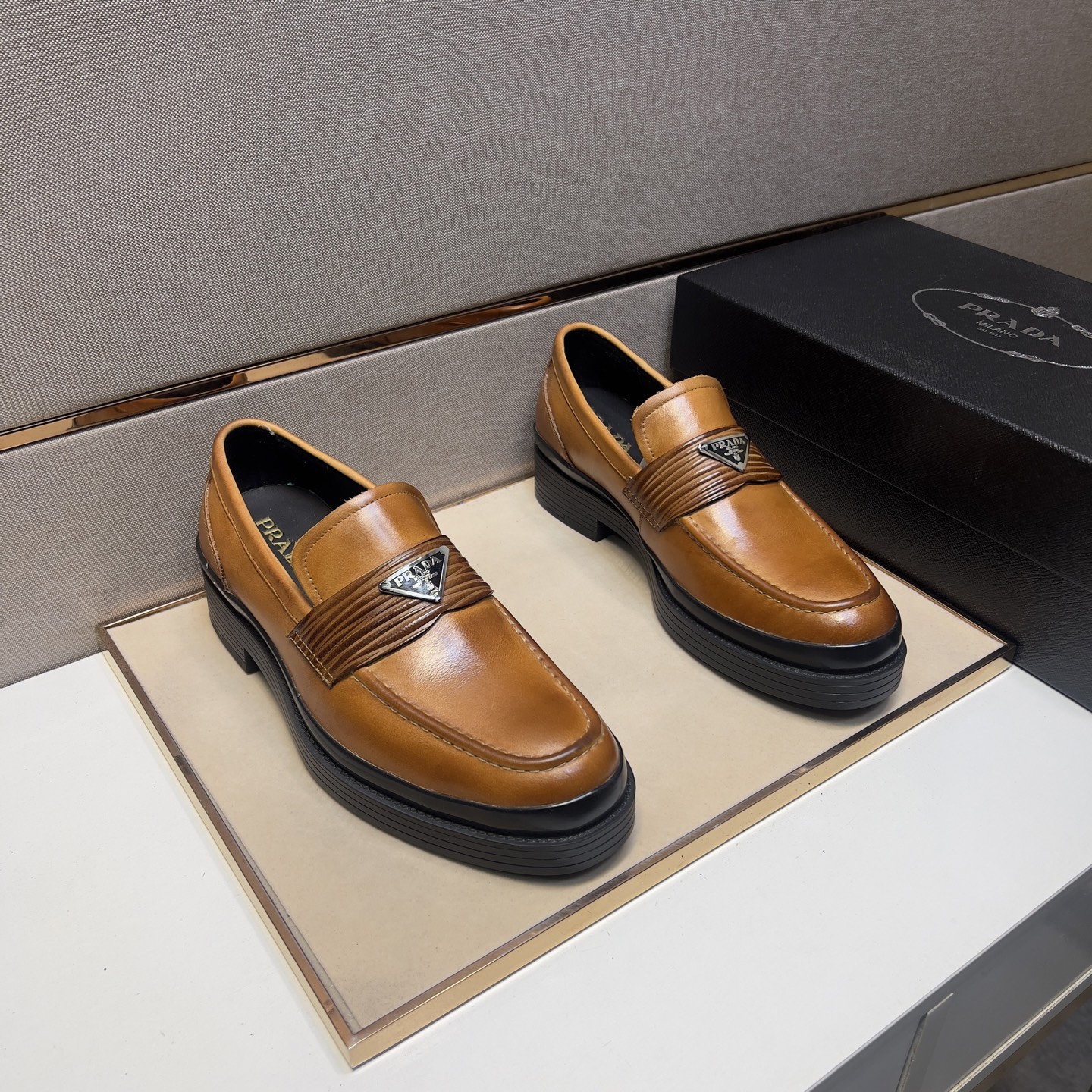 Prada Men's Leather Loafers, Comfortable & Breathable, Sizes 38-44 1 Prada Men's Leather Loafers, Comfortable & Breathable, Sizes 38-44