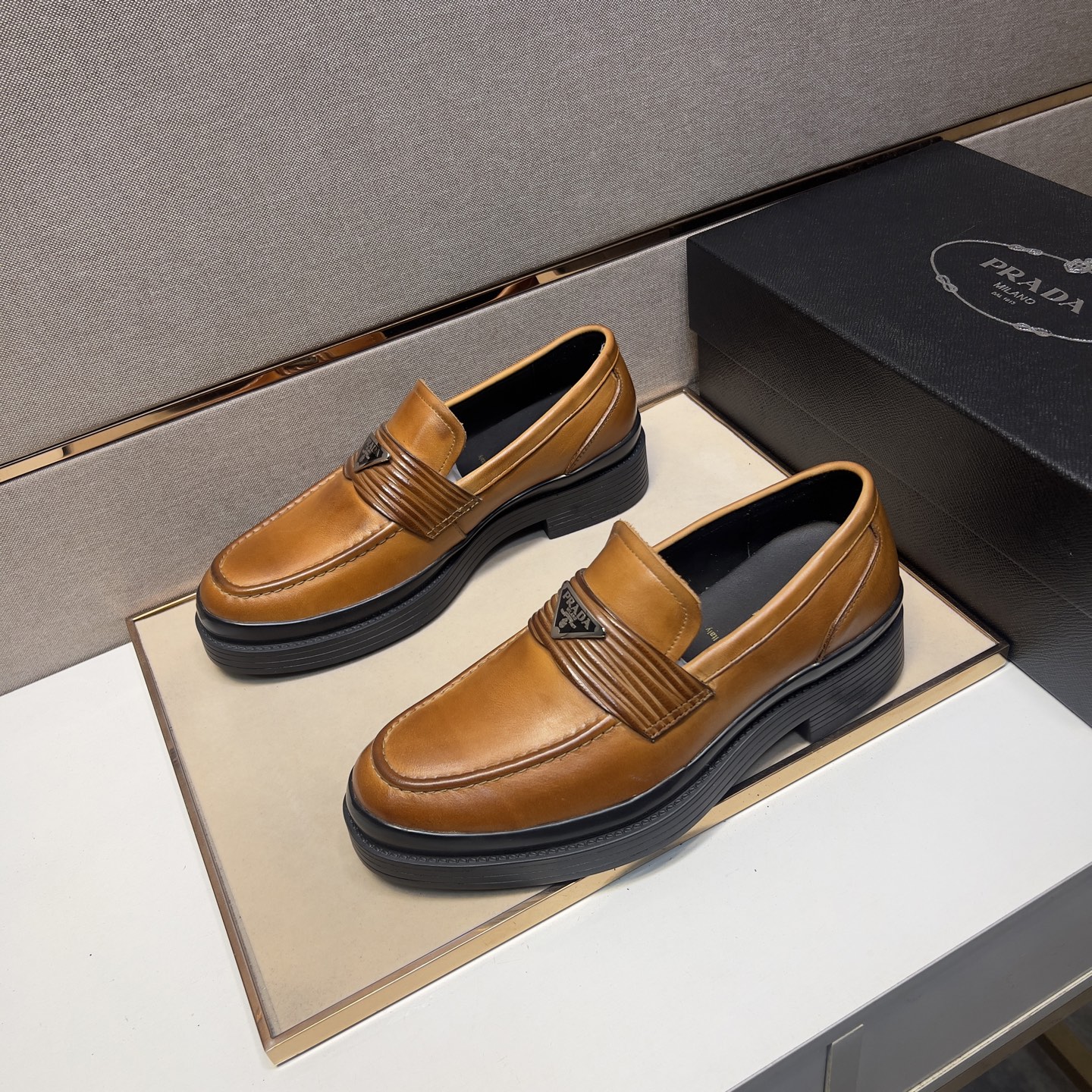 Prada Men's Leather Loafers, Comfortable & Breathable, Sizes 38-44 3 i1742749438495 9650 0 1