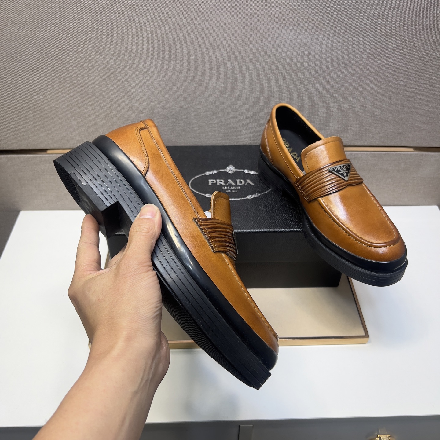 Prada Men's Leather Loafers, Comfortable & Breathable, Sizes 38-44 8 i1742749439523 5928 0 6