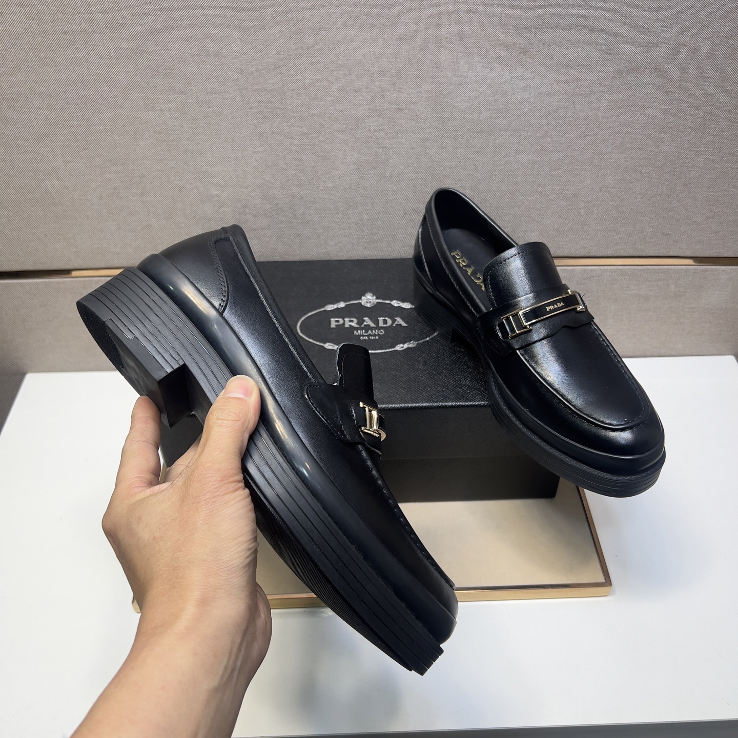 Prada 2025 Leather Loafers for Men - Comfortable & Durable, Sizes 38-44 8 i1742749502678 9894 0 6