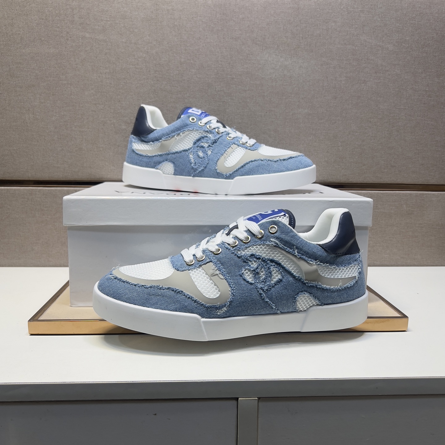 Dolce & Gabbana Denim & Mesh Sneakers Comfortable Breathable Couple Shoes 6 i1742921353755 7744 0 4
