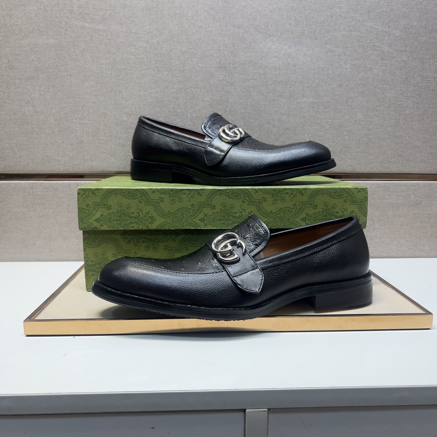 Gucci Men's Leather Loafers with Double G Hardware - Black, Sizes 39-44 6 i1743440683205 6074 0 4