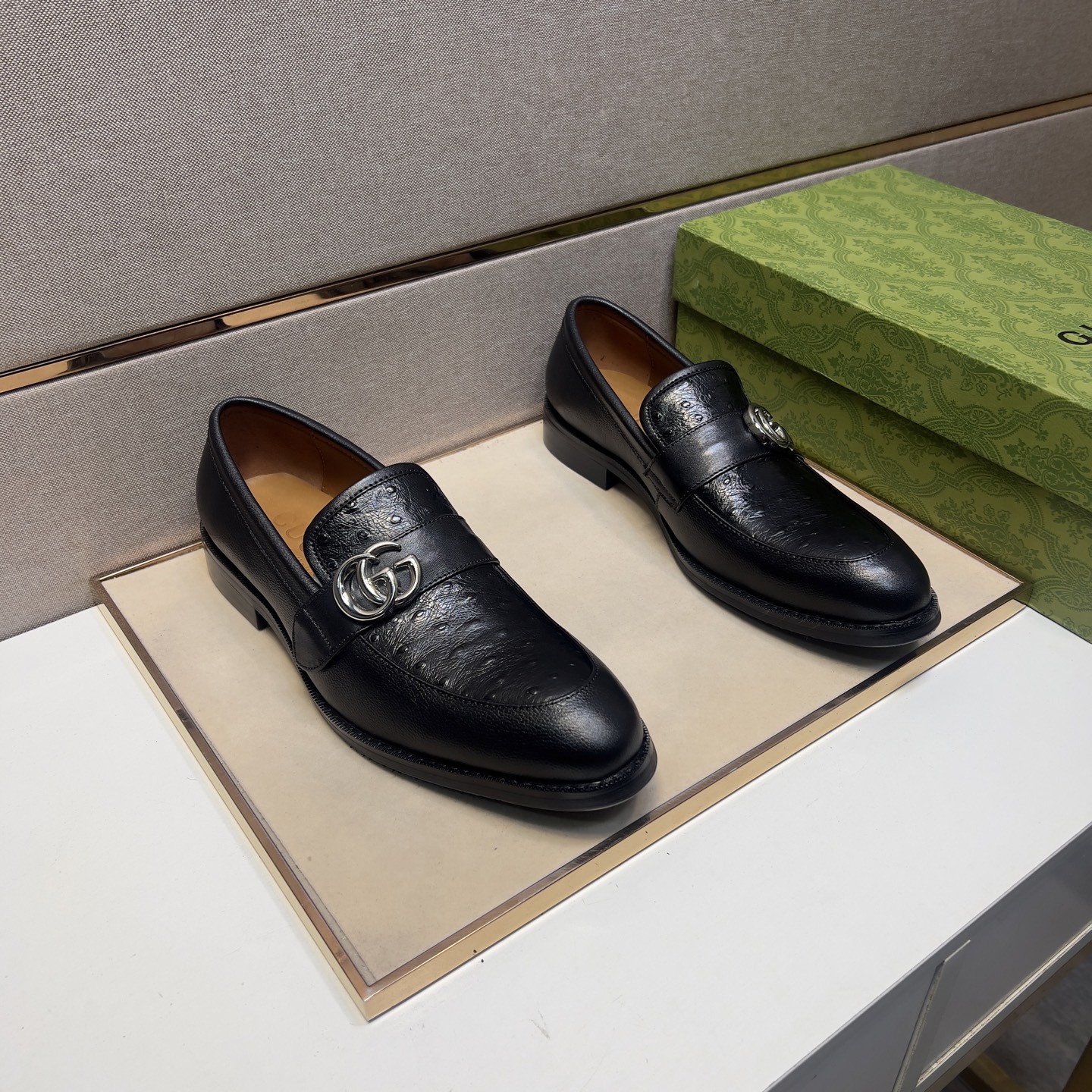 Gucci Men's Leather Loafers with Double G Hardware - Black, Sizes 39-44 2 i1743440683277 4218 0 0