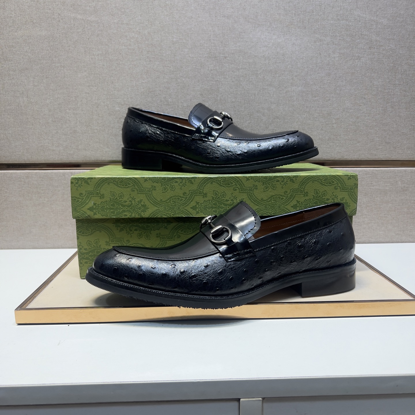 Gucci Men's Black Leather Horsebit Loafers Dress Shoes Size 39-44 6 i1743440707470 4258 0 4
