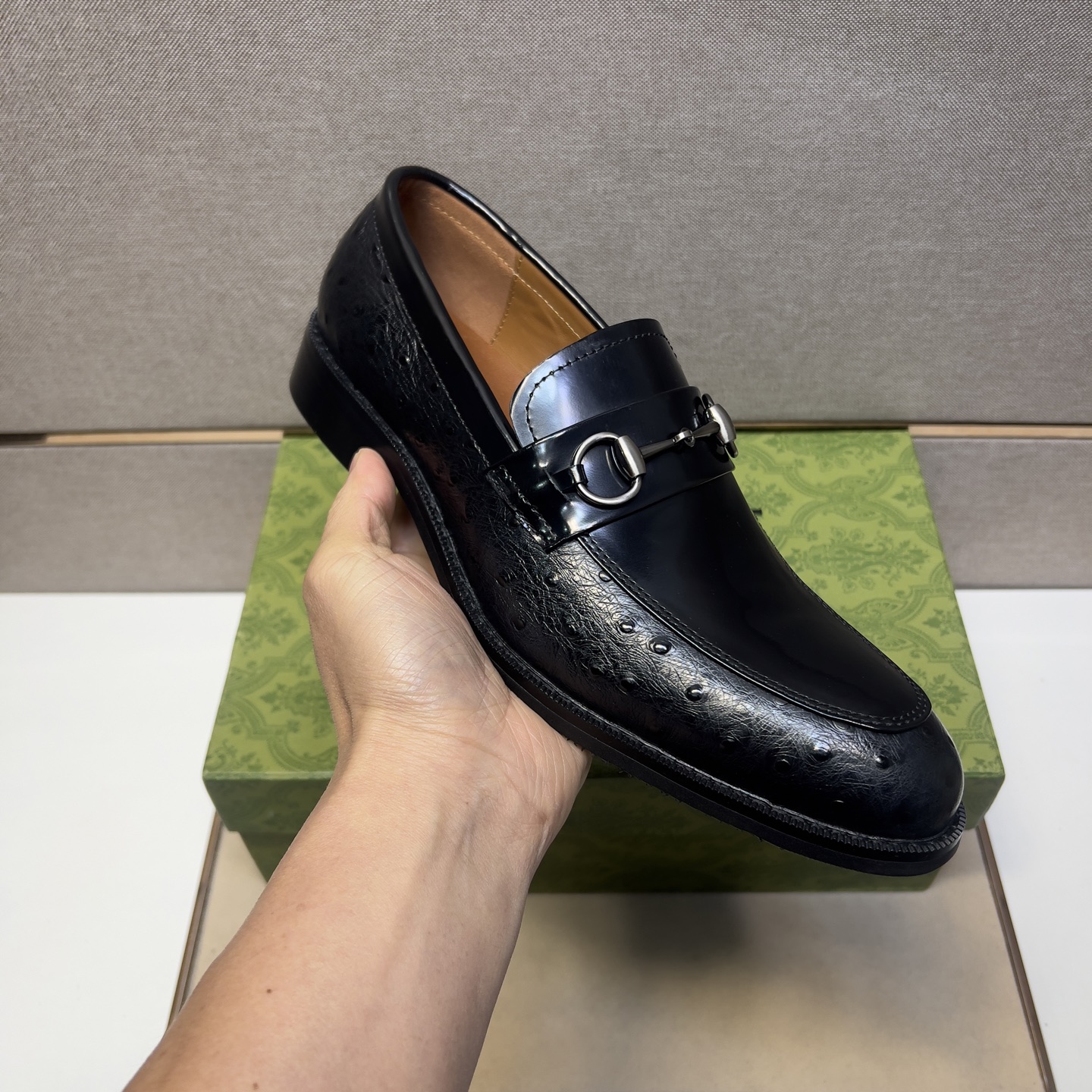 Gucci Men's Black Leather Horsebit Loafers Dress Shoes Size 39-44 7 i1743440707656 6896 0 5
