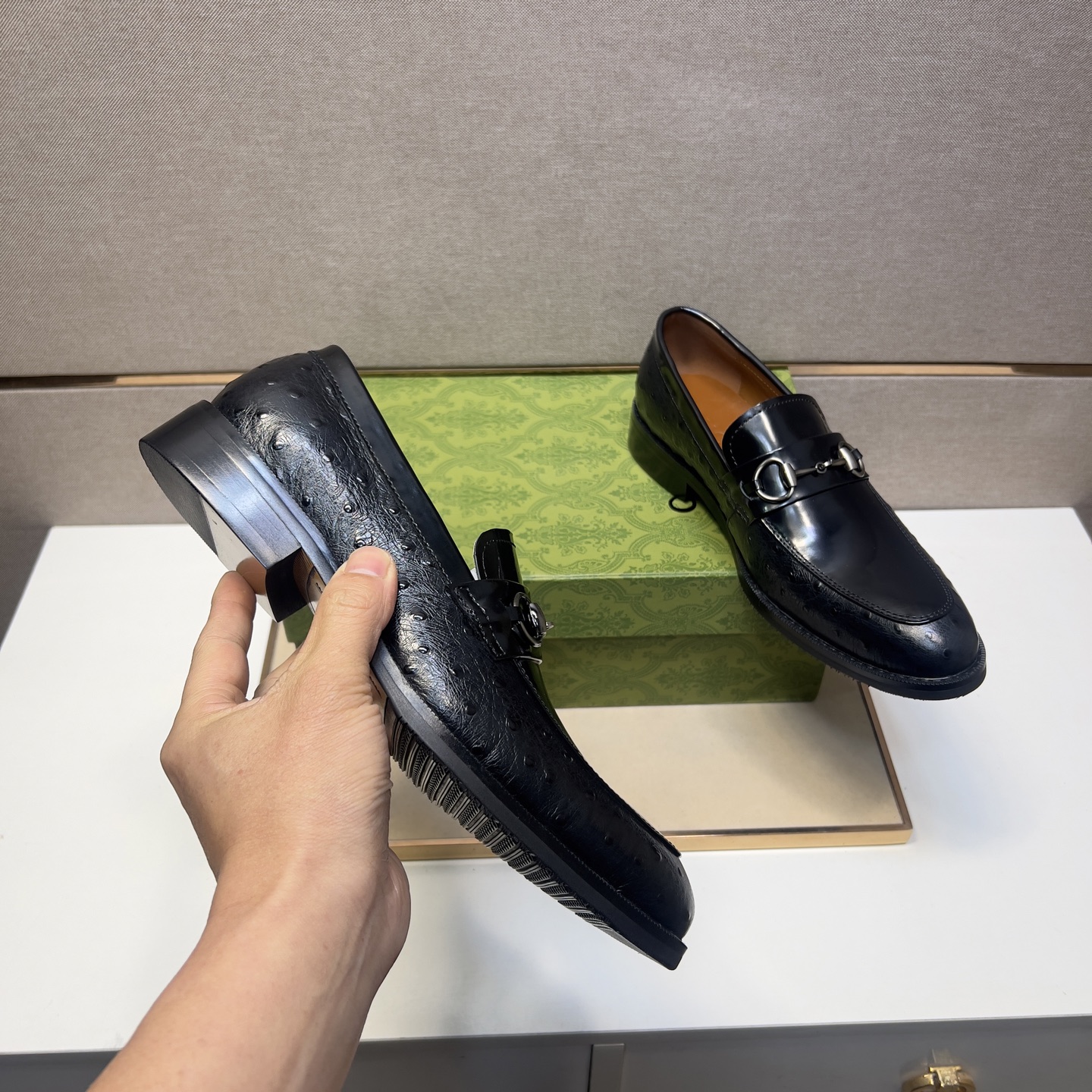 Gucci Men's Black Leather Horsebit Loafers Dress Shoes Size 39-44 8 i1743440708500 1407 0 6