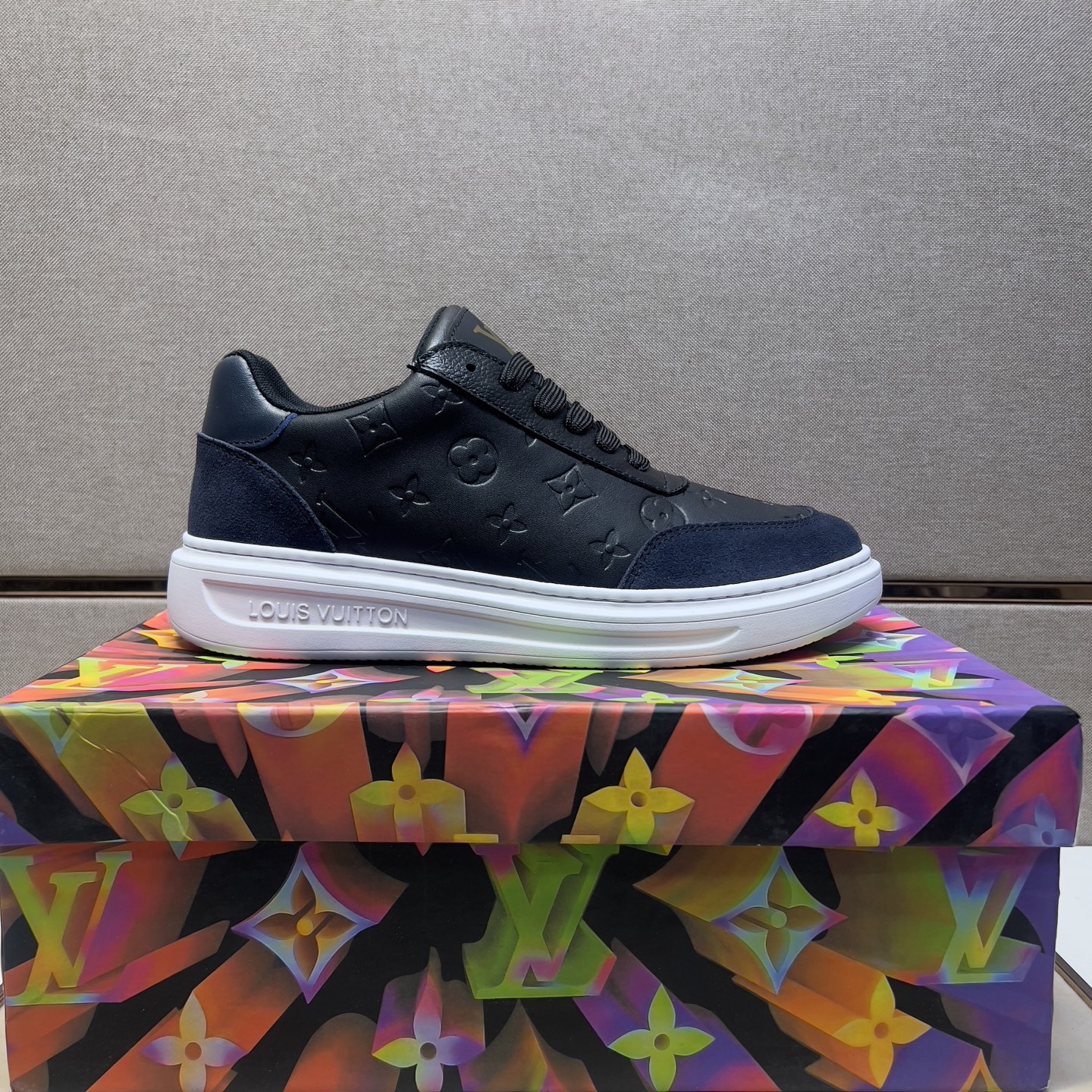 Louis Vuitton Men's Black Leather and Suede Casual Sneakers, Sizes 38-44 4 i1743526191572 1859 0 2