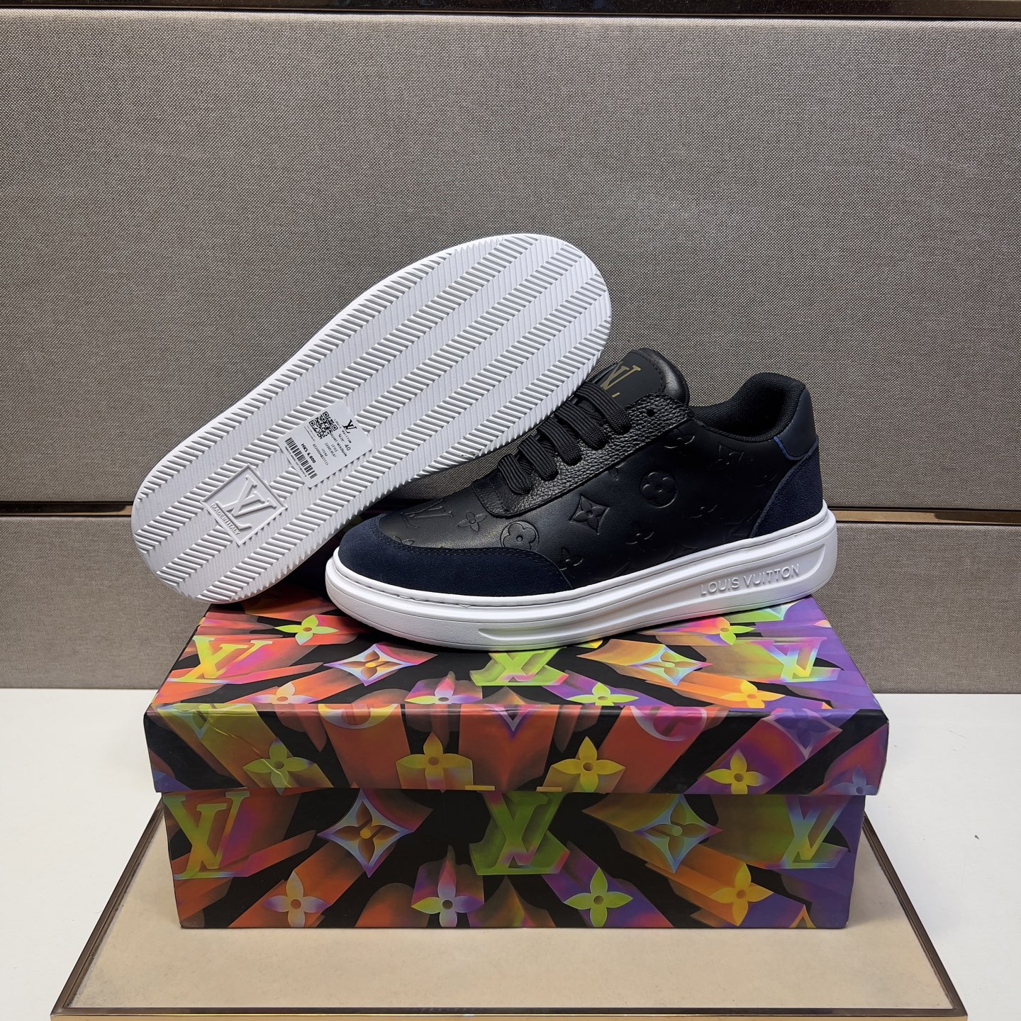 Louis Vuitton Men's Black Leather and Suede Casual Sneakers, Sizes 38-44 9 i1743526191582 740 0 7