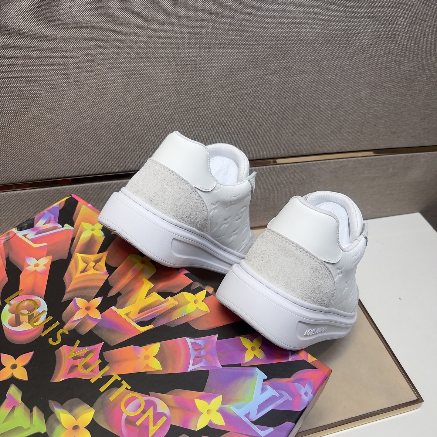 Louis Vuitton Men's White Leather Casual Sneakers Size 38-44 10 i1743526260131 1449 0 8