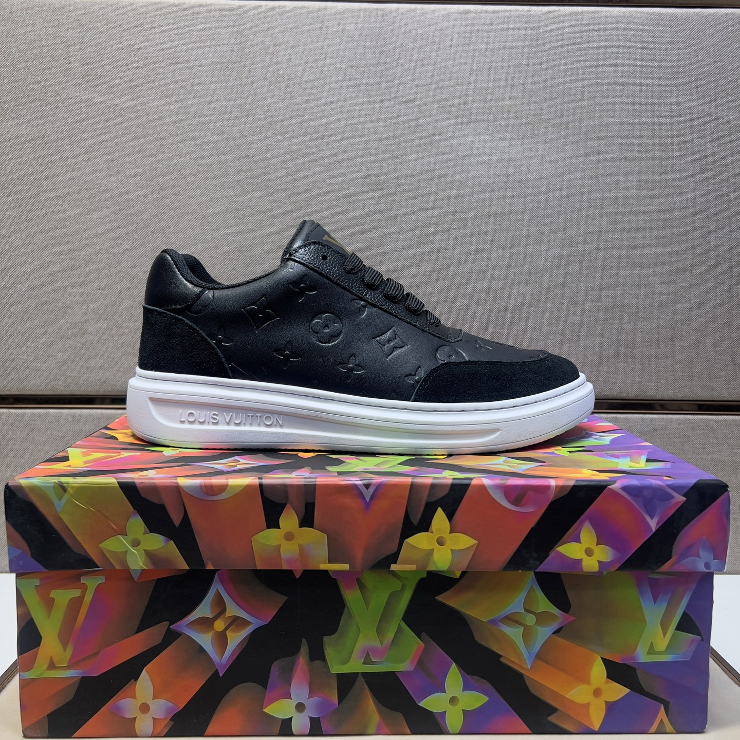 Louis Vuitton Men's Black Leather Casual Sneakers - Size 38-44 4 i1743526289416 1946 0 2