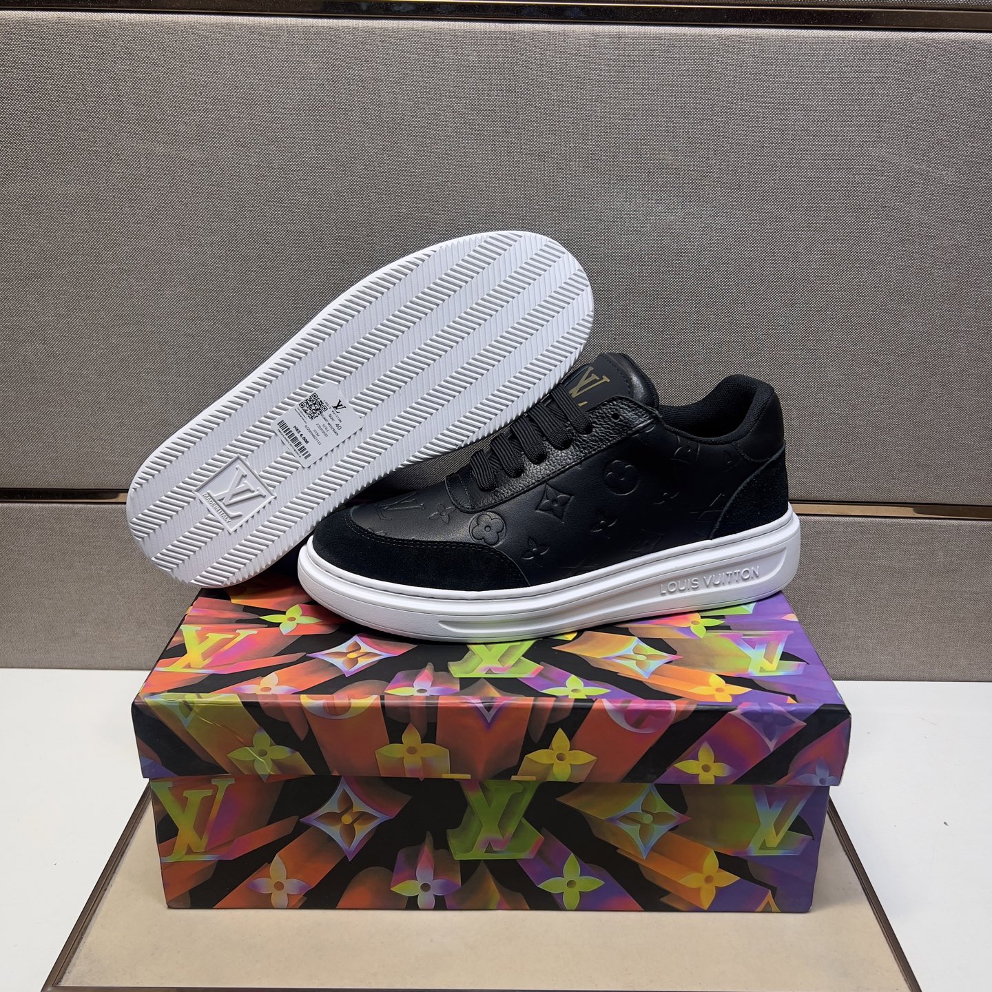 Louis Vuitton Men's Black Leather Casual Sneakers - Size 38-44 9 i1743526289449 3810 0 7