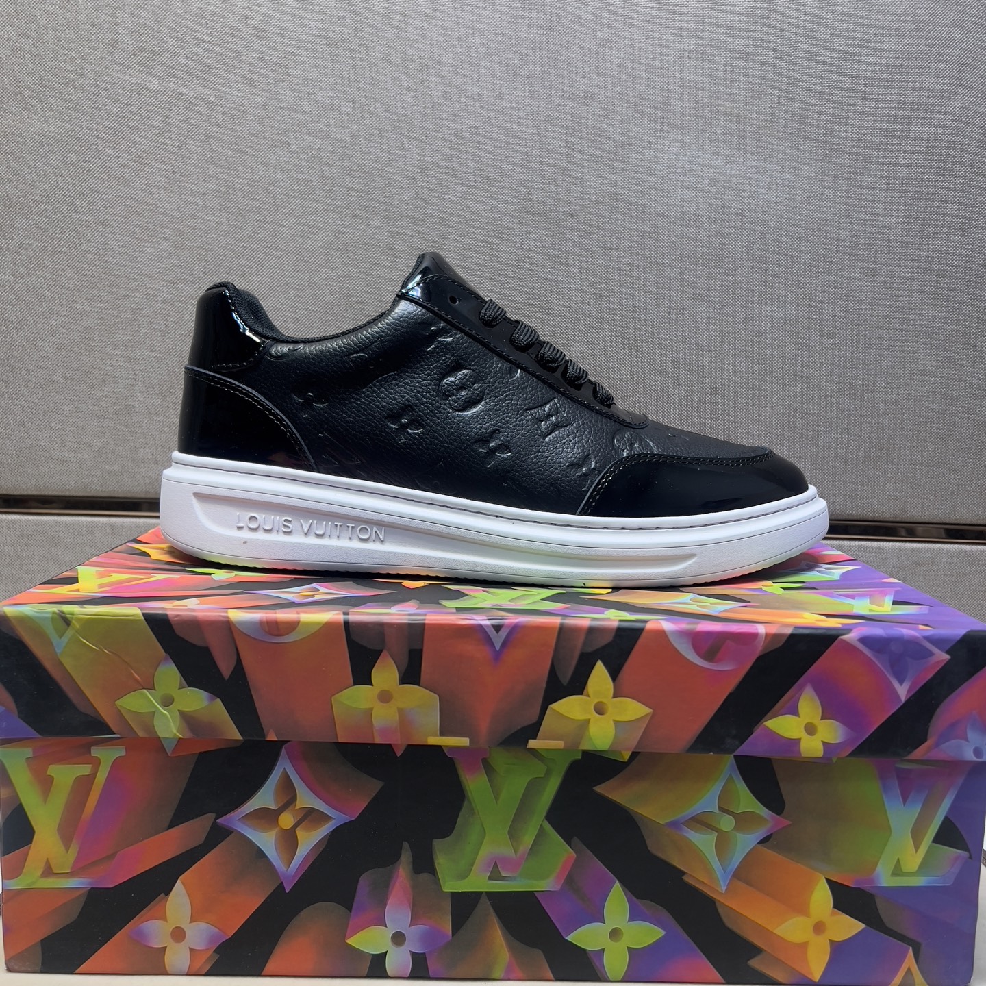 Louis Vuitton Men's Black Leather Casual Sneakers, Sizes 38-44 4 i1743526391867 4912 0 2