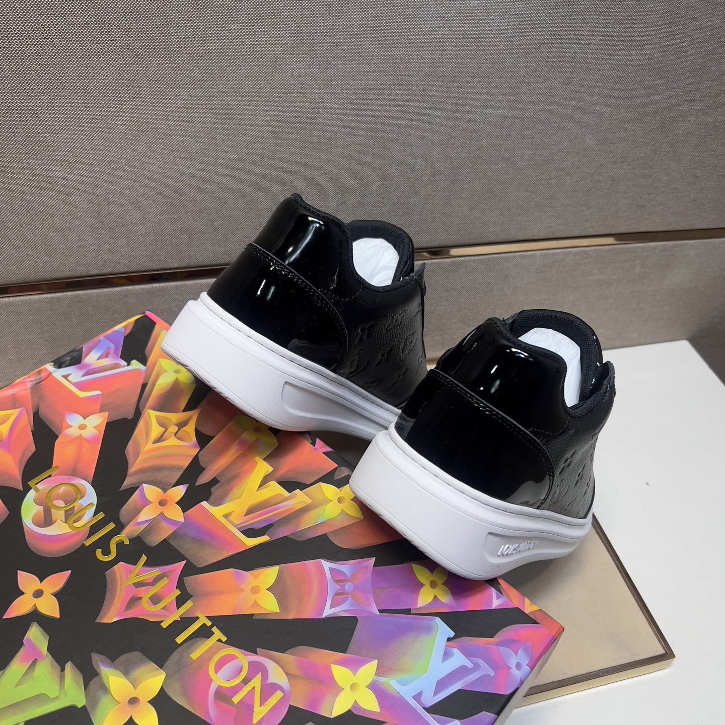Louis Vuitton Men's Black Leather Casual Sneakers, Sizes 38-44 10 i1743526392611 7793 0 8