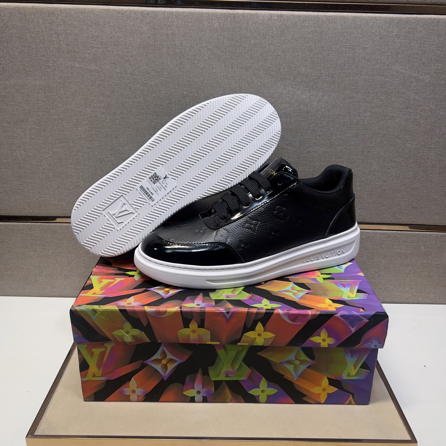Louis Vuitton Men's Black Leather Casual Sneakers, Sizes 38-44 9 i1743526392644 3150 0 7