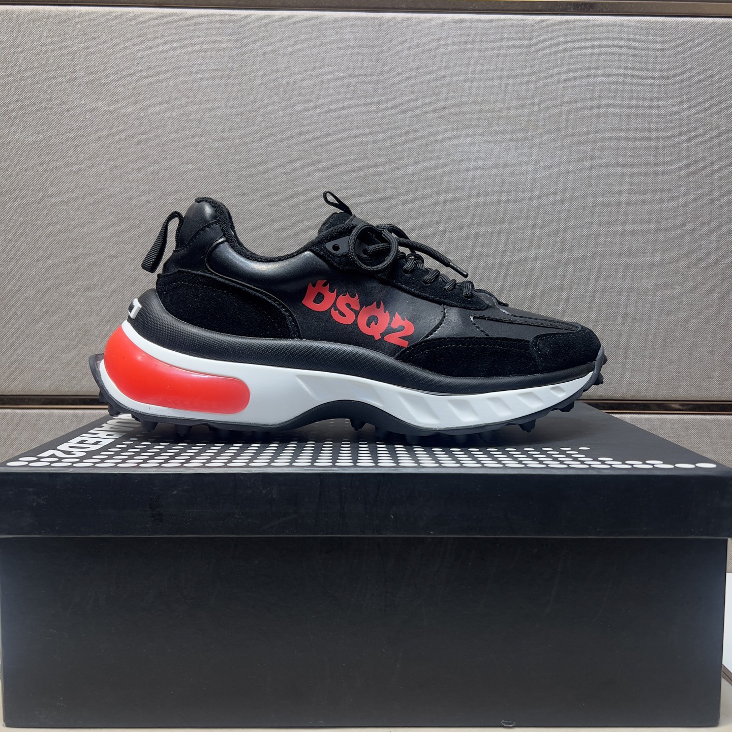 Dsquared2 Men's Black Leather & Suede Lace-Up Fashion Sneakers 4 i1745253863851 5900 0 2