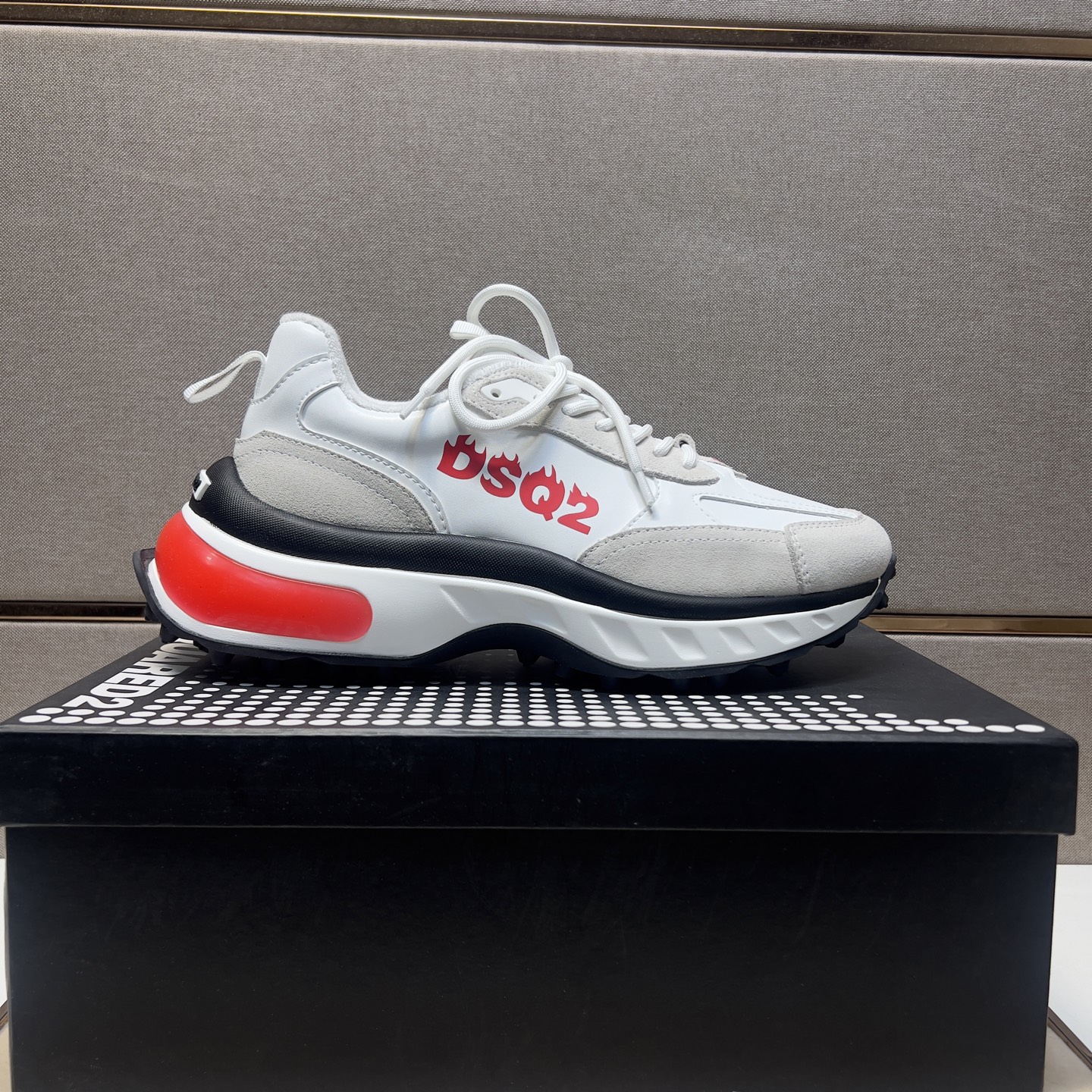 Dsquared2 Men's White Leather & Mesh Lace-Up Sneakers - Comfortable & Stylish 4 i1745253927877 2305 0 2