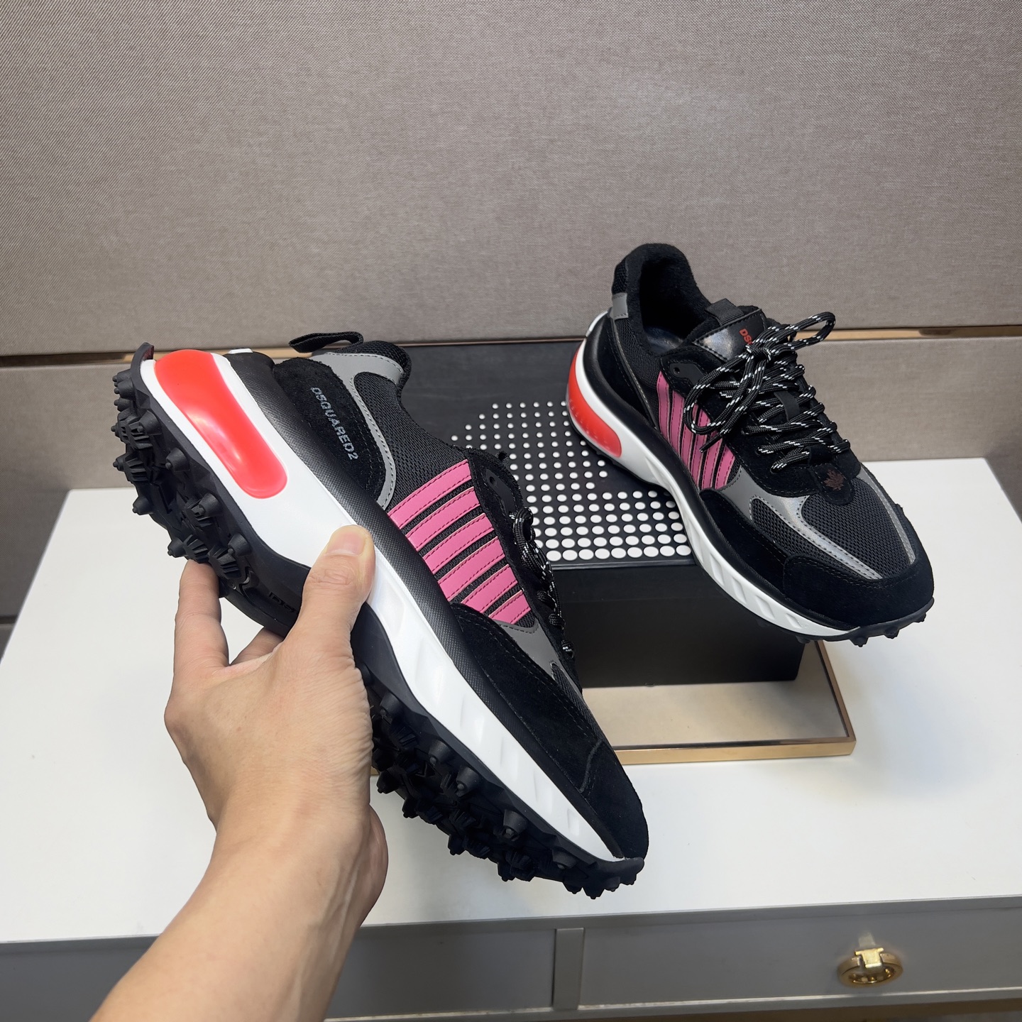 Dsquared2 Men's Multi-Panel Sneakers Breathable Lightweight Size 38-44 8 i1745253957073 7717 0 6