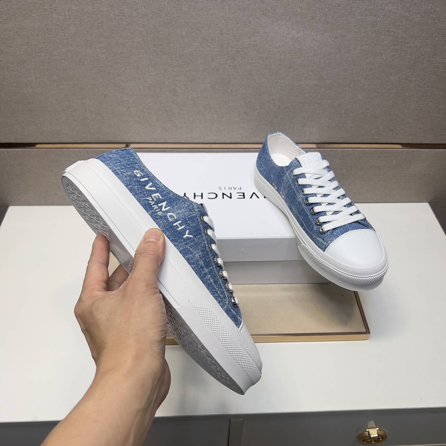 Givenchy Men's Casual Denim Sneakers With Leather Lining-Comfortable 8 i1745340684909 6380 0 6
