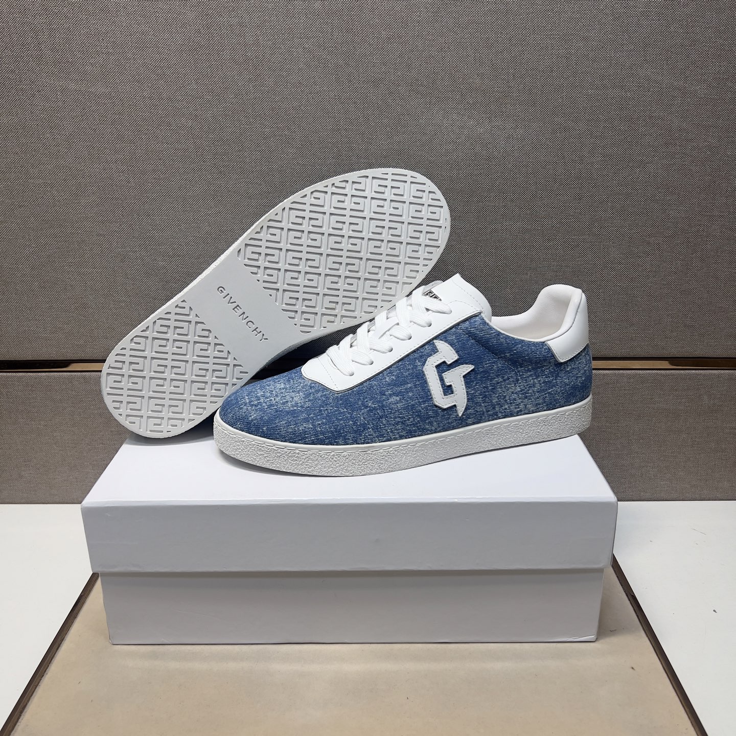 Givenchy Men's Casual Sneakers Blue Denim Leather Trim Size 38-44 9 i1745340838040 8675 0 7